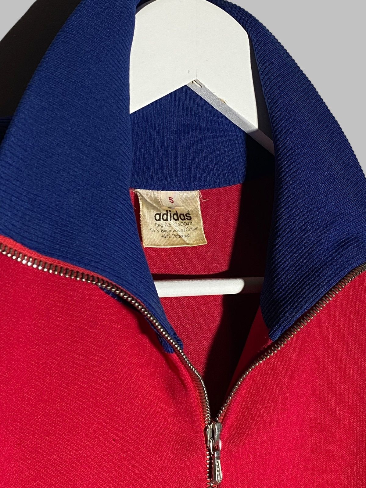 Vintage Vintage 60s 70s Adidas Track Jacket Red Made in West Germany Size US M / EU 48-50 / 2 - 17 Thumbnail