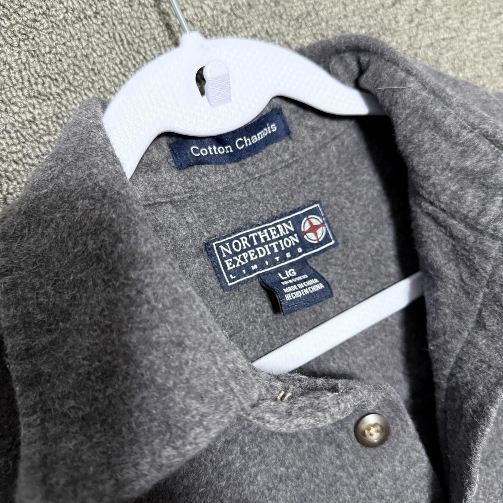 Other Northern ExpeditionLtd GreyxMens L Heavyweight Flannel Shirt Size US L / EU 52-54 / 3 - 3 Thumbnail