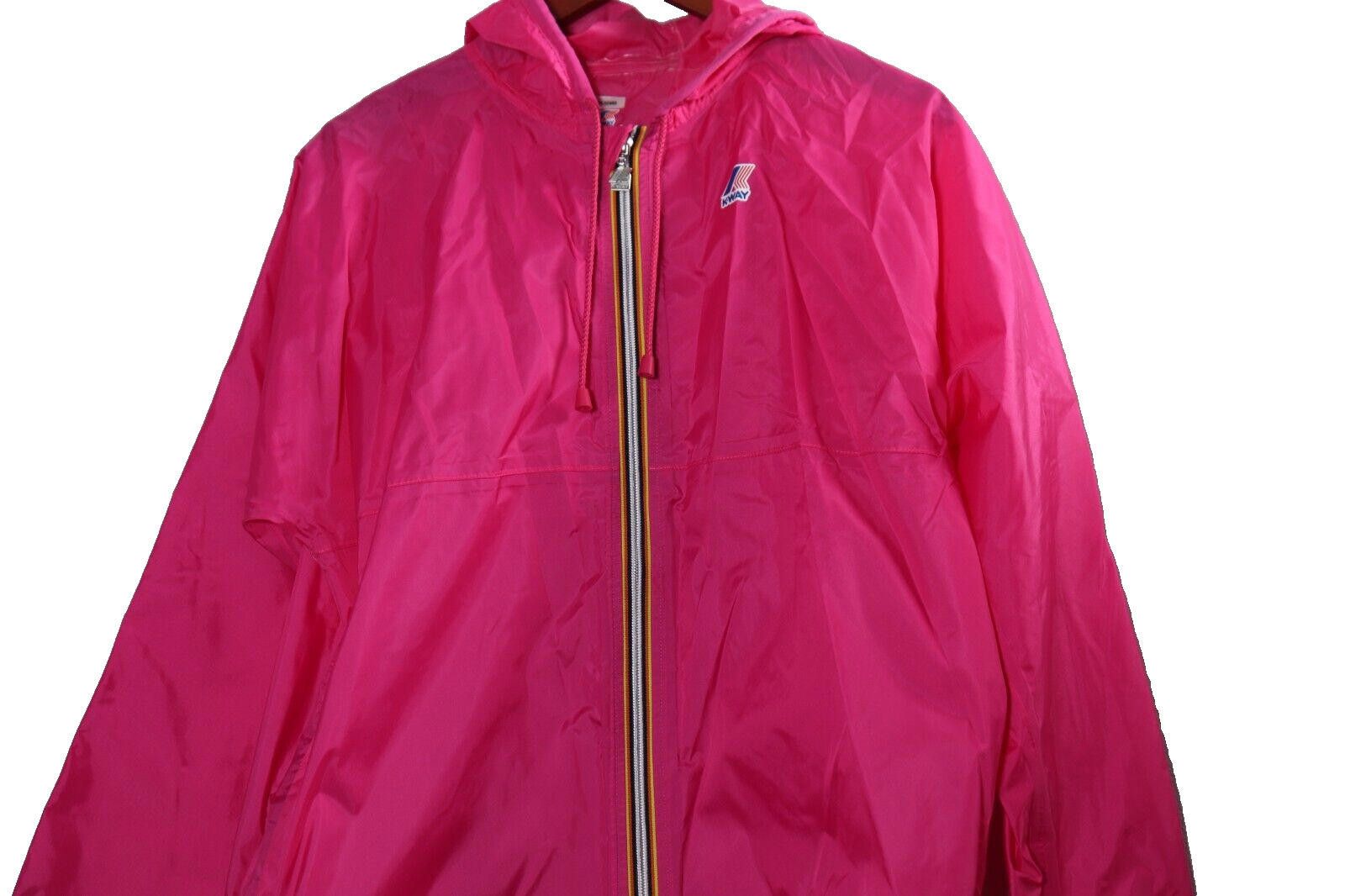 Designer K-Way Women's Large Pink Claude Rain Jacket Waterproof Coat Size L / US 10 / IT 46 - 7 Thumbnail