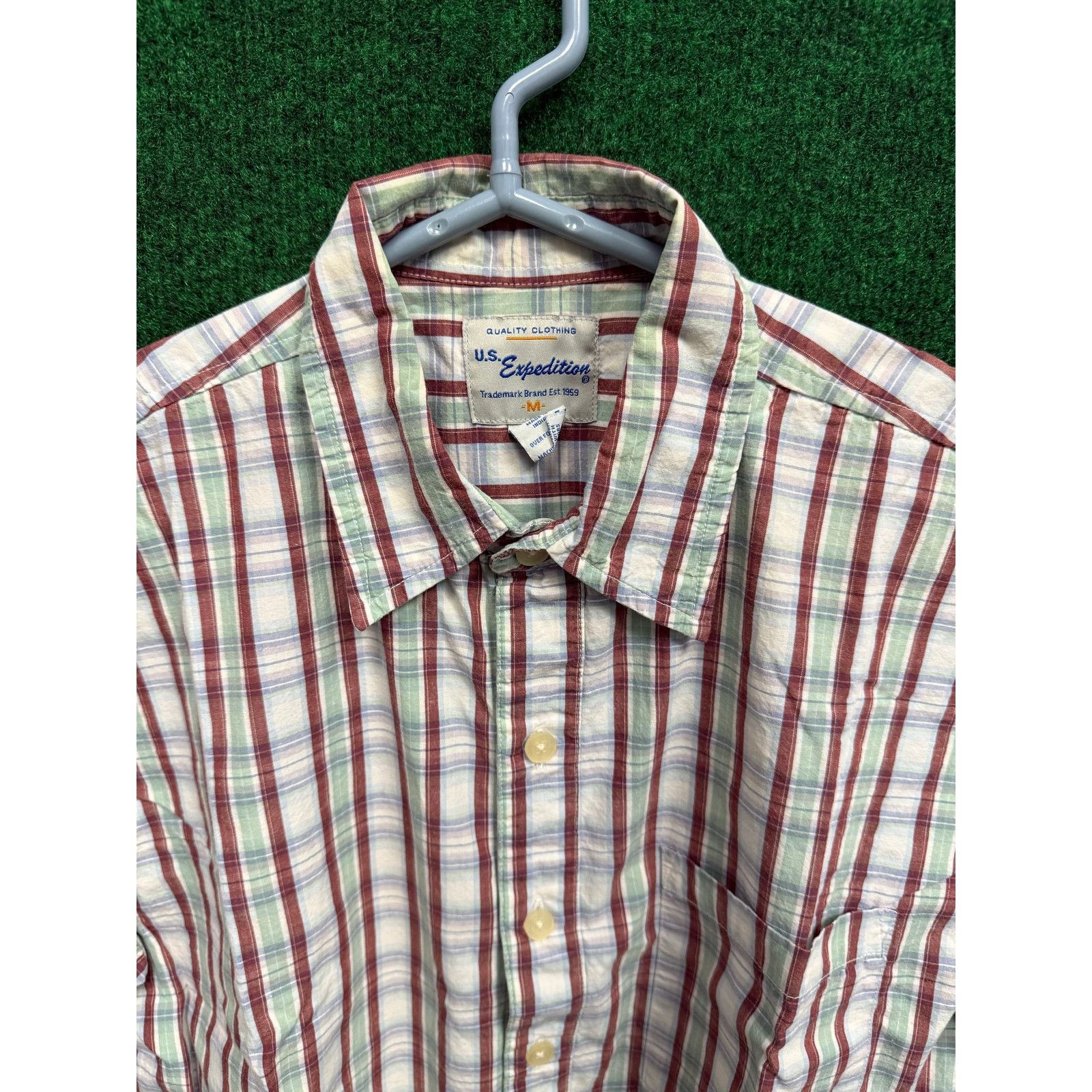 U.S. Expedition 90s US Expedition Shirt Mens Medium Plaid Casual Vintage Size US M / EU 48-50 / 2 - 2 Thumbnail