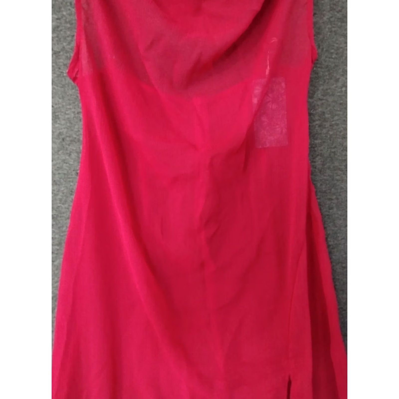 Vintage Toluca Swim Red Maxi Cover Up Cowl Neck Sheer Dress - Size M - Women’s Beach Summer Party Ladies Size M / US 6-8 / IT 42-44 - 7 Thumbnail