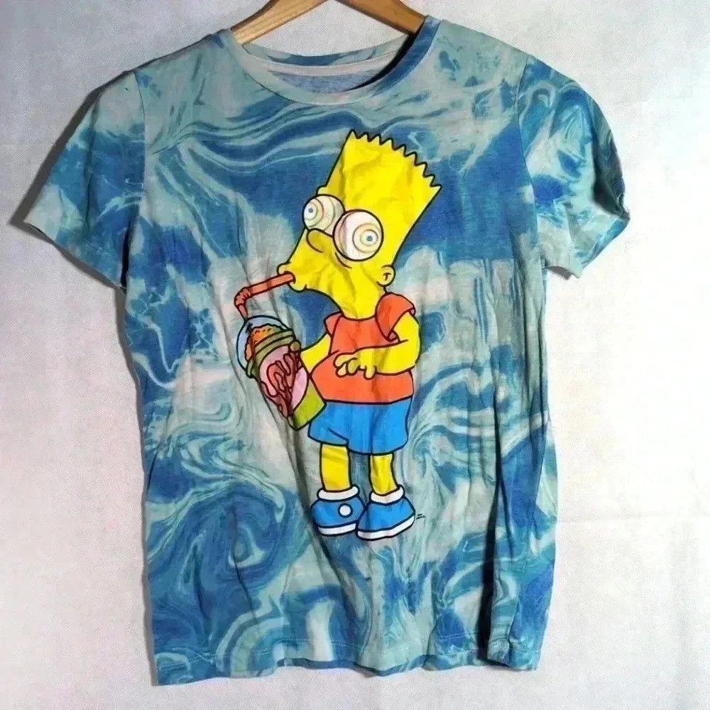 Vintage Bart Simpson Tripping on Squishy Tie-dye Tshirt Blue sz S Size US S / EU 44-46 / 1 - 1 Thumbnail