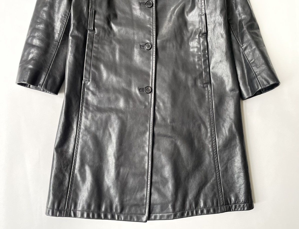 Prada A/W 2000 Black Leather Overcoat Size S / US 4 / IT 40 - 7 Thumbnail