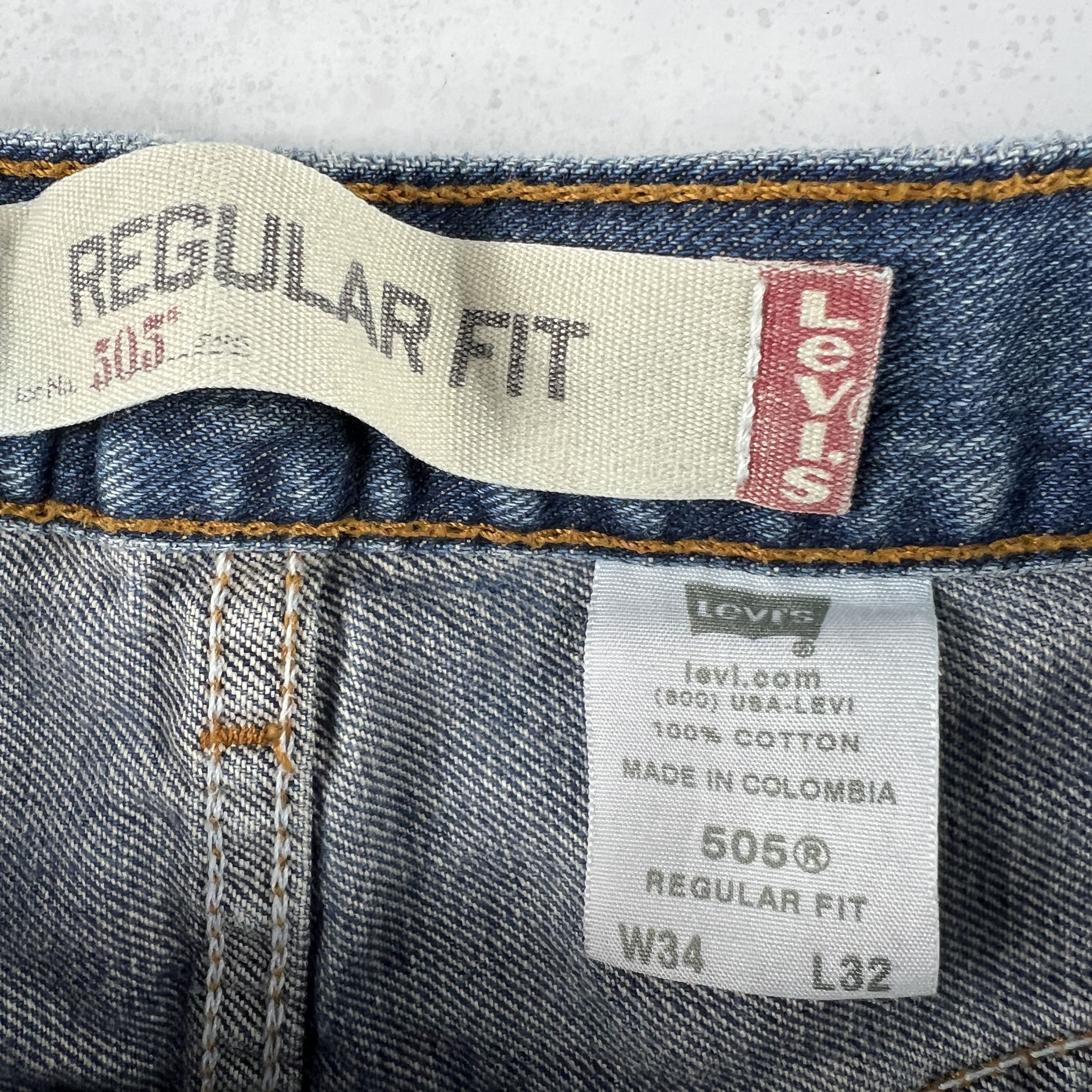 Levi's × Vintage Y2K Levi's Jean Shorts 505 Cut Off Faded Cotton Denim Jorts Size US 33 - 5 Thumbnail