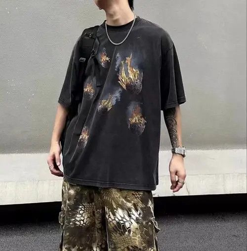 Other Noriko x naga Retro Hip Hop Loose Casual T-Shirt Size US M / EU 48-50 / 2 - 1 Thumbnail