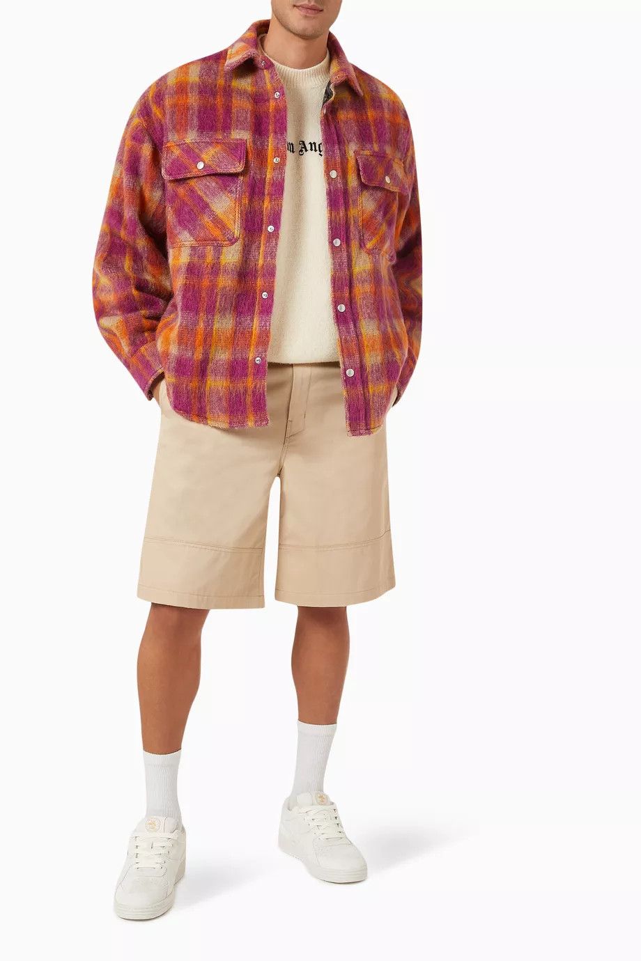 Palm Angels o1y0325 Logo Checked Shirt in Multicolor Size US M / EU 48-50 / 2 - 4 Thumbnail