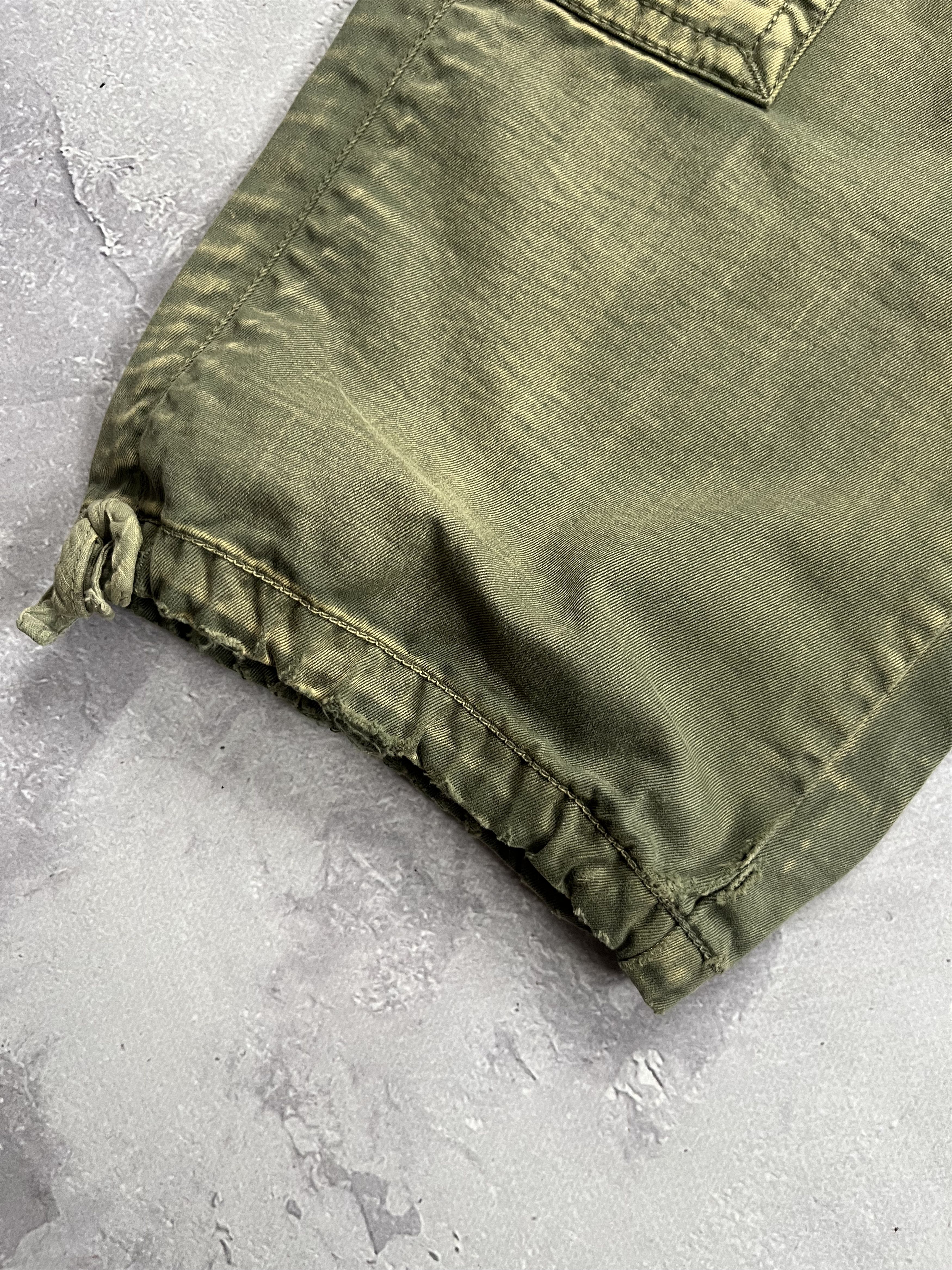 Vintage Surf Couture Cargo Pants Y2K Parachute Tactical Baggy Size 28" / US 6 / IT 42 - 2 Thumbnail