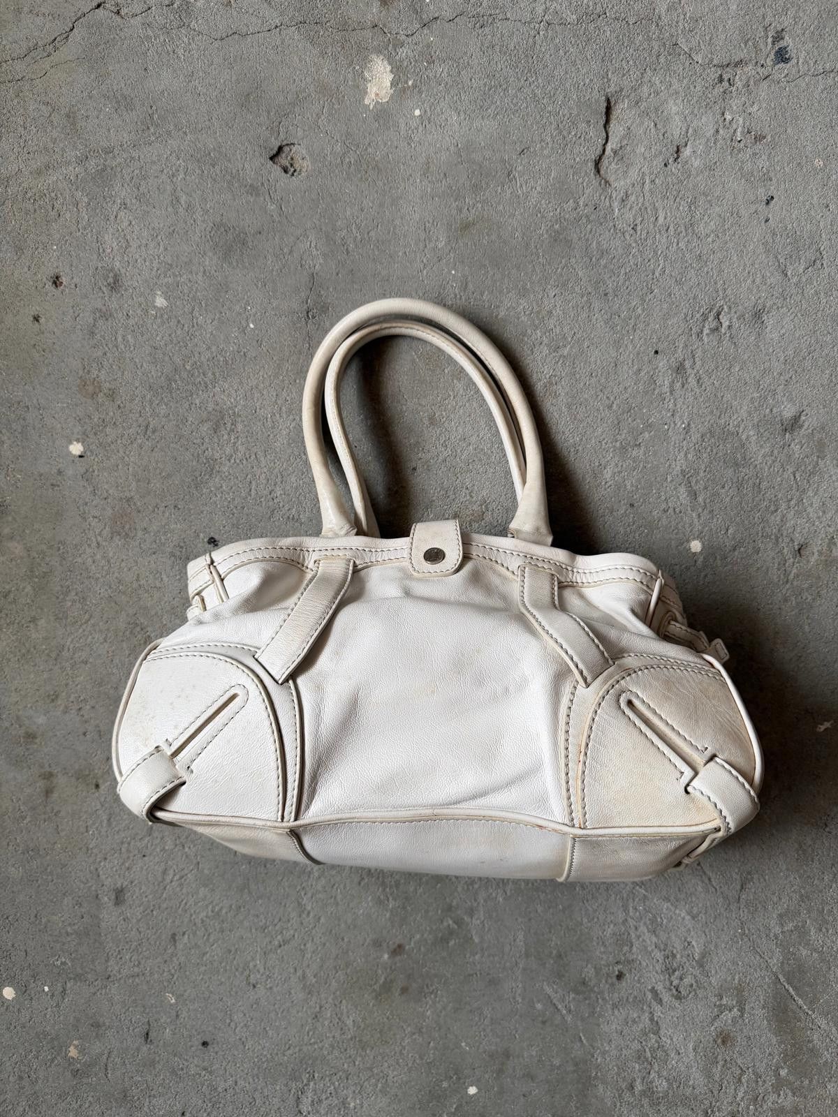 Celine Celine Leather Shoulder Bag White Size ONE SIZE - 5 Thumbnail