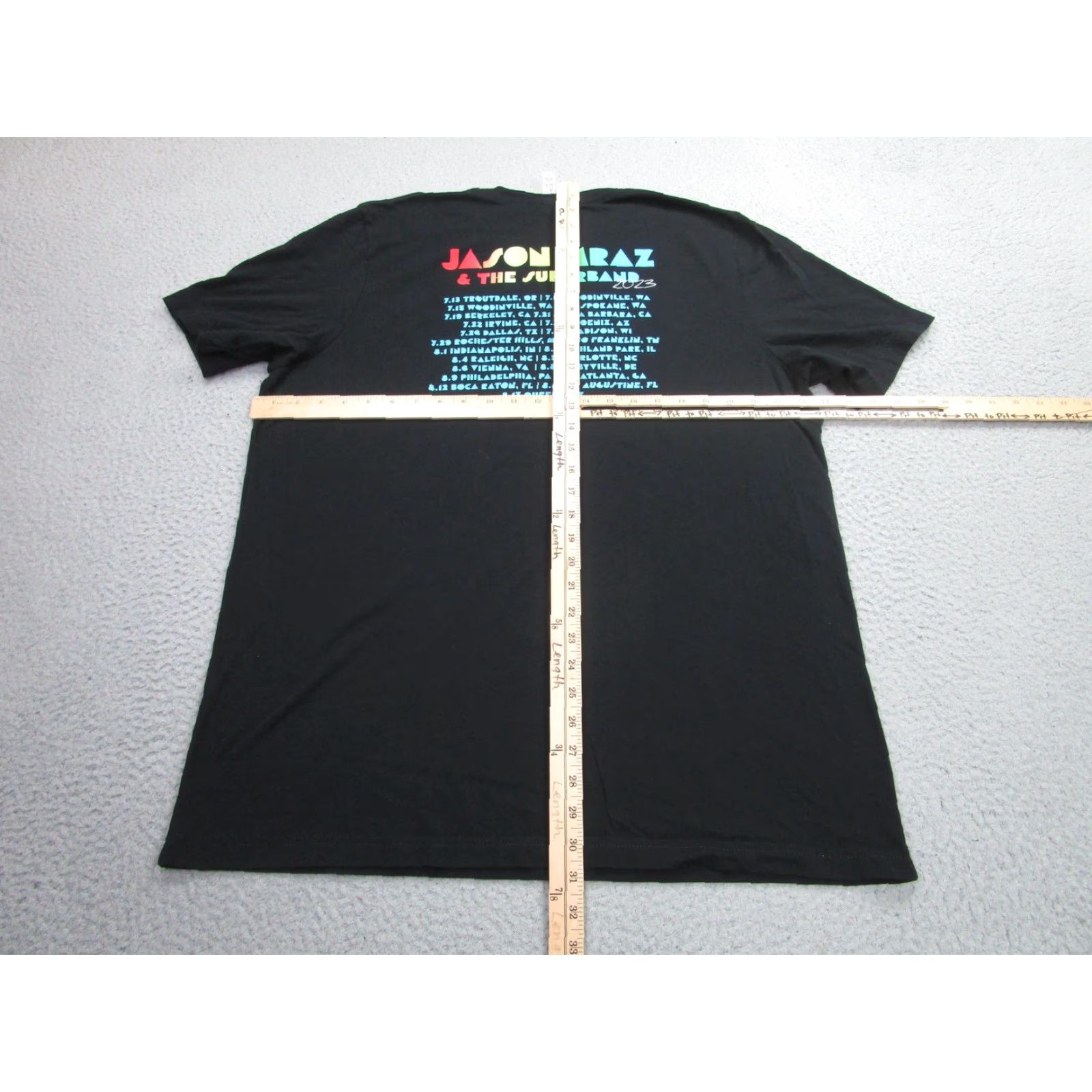 Vintage Jason Mraz 2023 Tour Shirt Mens 2XL Black Graphic Print Crew Neck Concert Tee Size US XXL / EU 58 / 5 - 5 Thumbnail