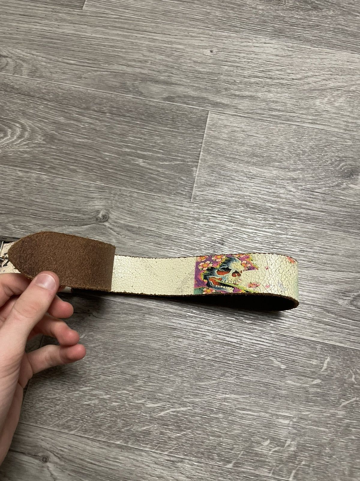 Ed Hardy Vintage Ed Hardy Tattoo Graphic Leather Belt Y2K Size ONE SIZE - 7 Thumbnail