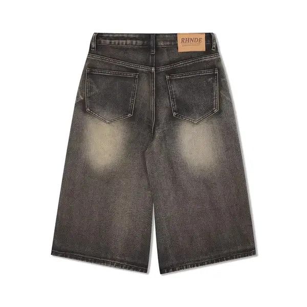 Jean Men's loose casual washed distressed denim shorts y2k Size US 32 / EU 48 - 6 Thumbnail