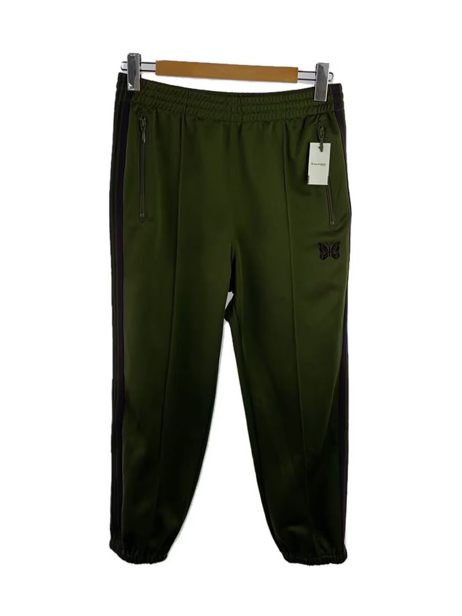 Needles Needles Zipped Poly Smooth Track Pants Khaki Size US 30 / EU 46 - 1 Thumbnail