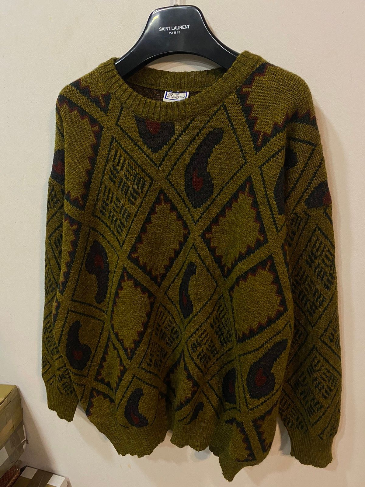 Vintage Wool 90’s YSL Sweater Knit Size US XXL / EU 58 / 5 - 14 Preview
