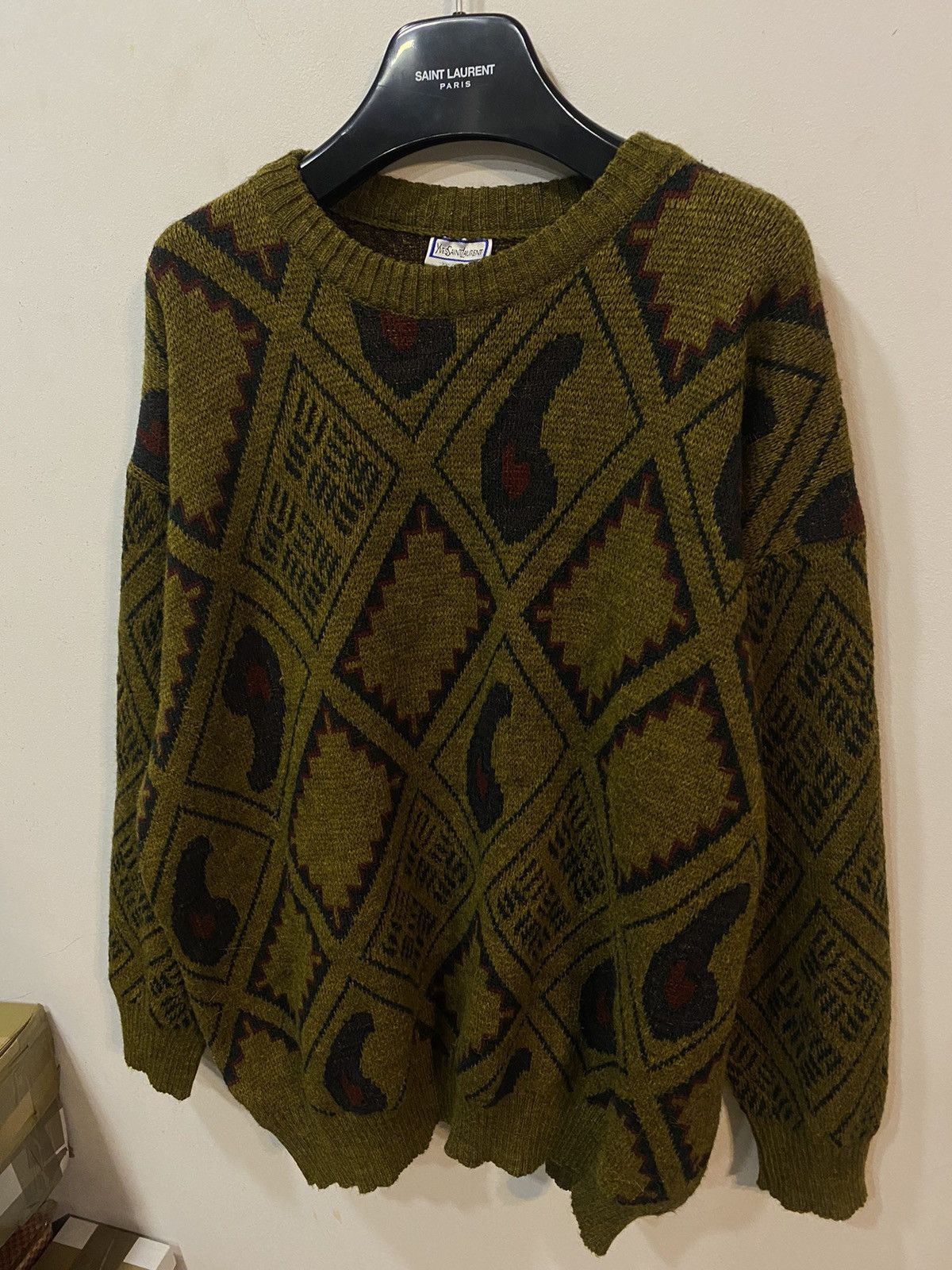Yves Saint Laurent Wool 90’s YSL Sweater Knit Size US XXL / EU 58 / 5 - 14 Thumbnail
