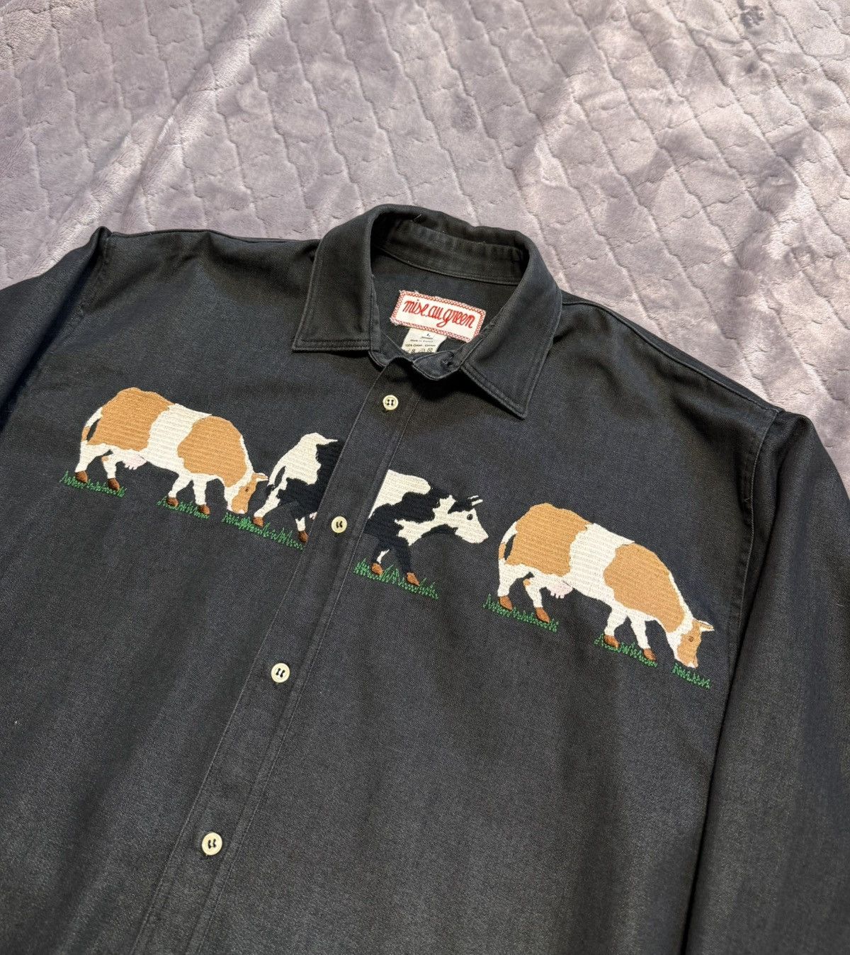 If Six Was Nine × Vintage Vintage Mise Au Green Shirt Buttons up Size US L / EU 52-54 / 3 - 5 Thumbnail