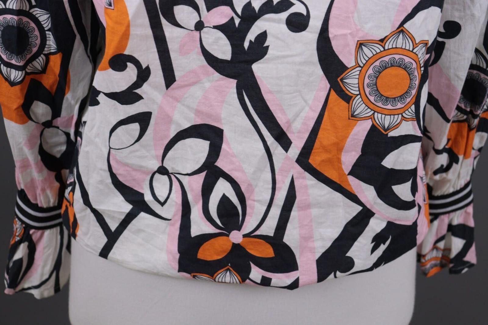 Designer Emily Van Den Bergh White Floral Blouse Shirt Size 36 Size M / US 6-8 / IT 42-44 - 10 Thumbnail