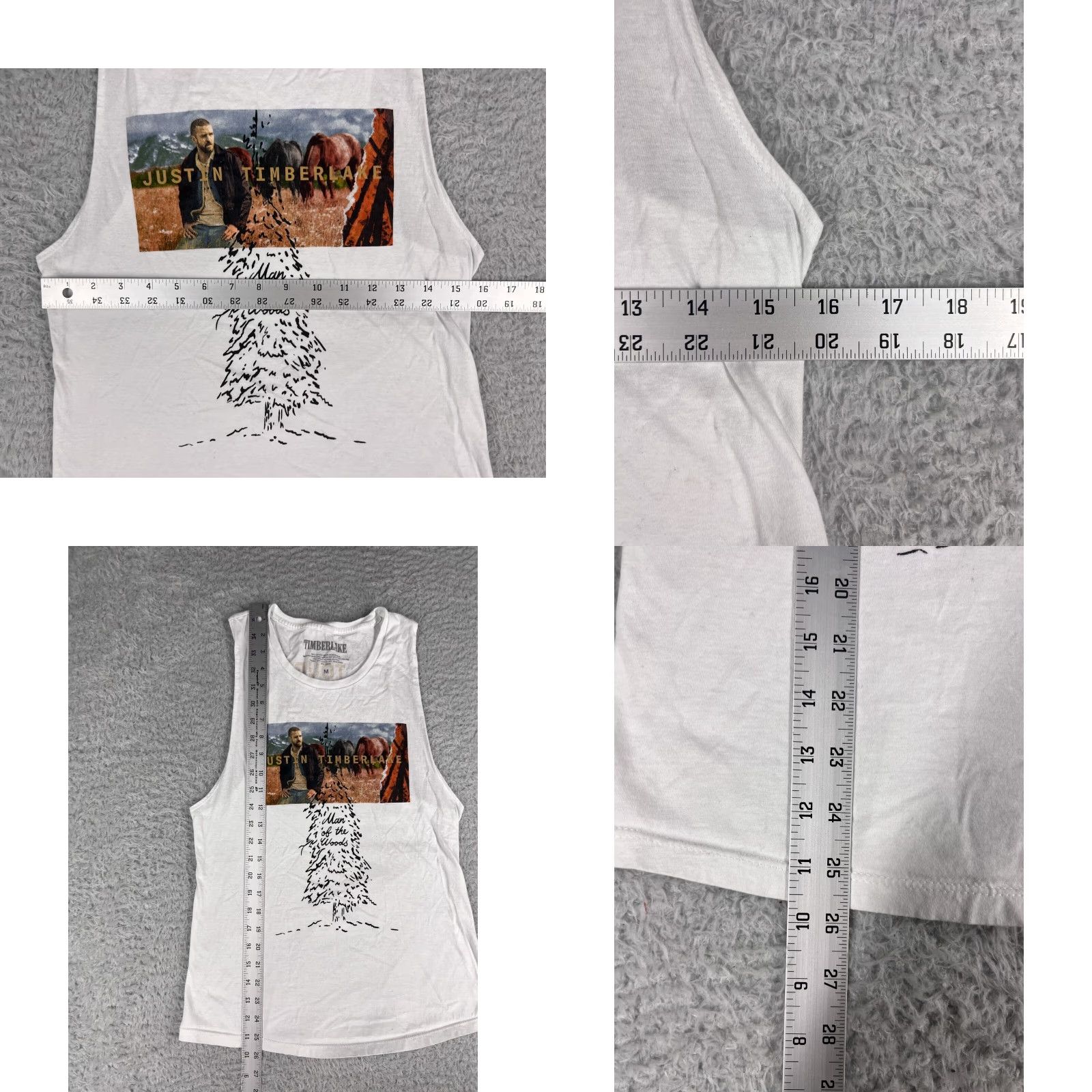 Vintage Justin Timberlake VINTAGE Concert Tank Top Girls Juniors White 100% Cotton Summer Music Clothing Size M / US 6-8 / IT 42-44 - 8 Thumbnail