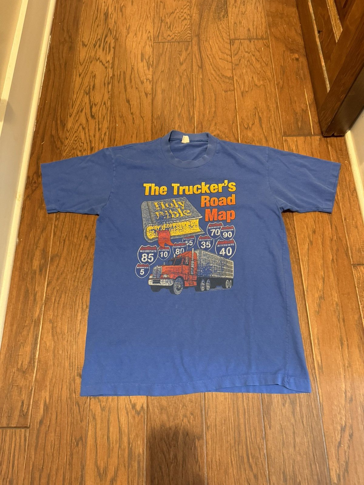 Vintage Vintage The Truckers Road Map Tee Size US M / EU 48-50 / 2 - 1 Thumbnail
