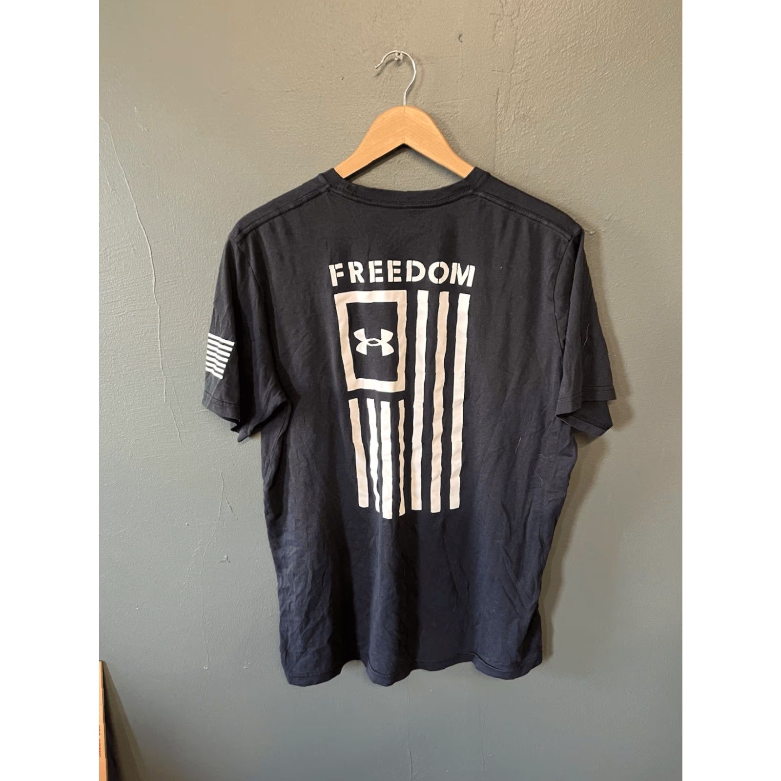 Under Armour Under Armour Mens Black Freedom Graphic T-shirt Military Shirt Size L Size US L / EU 52-54 / 3 - 2 Thumbnail