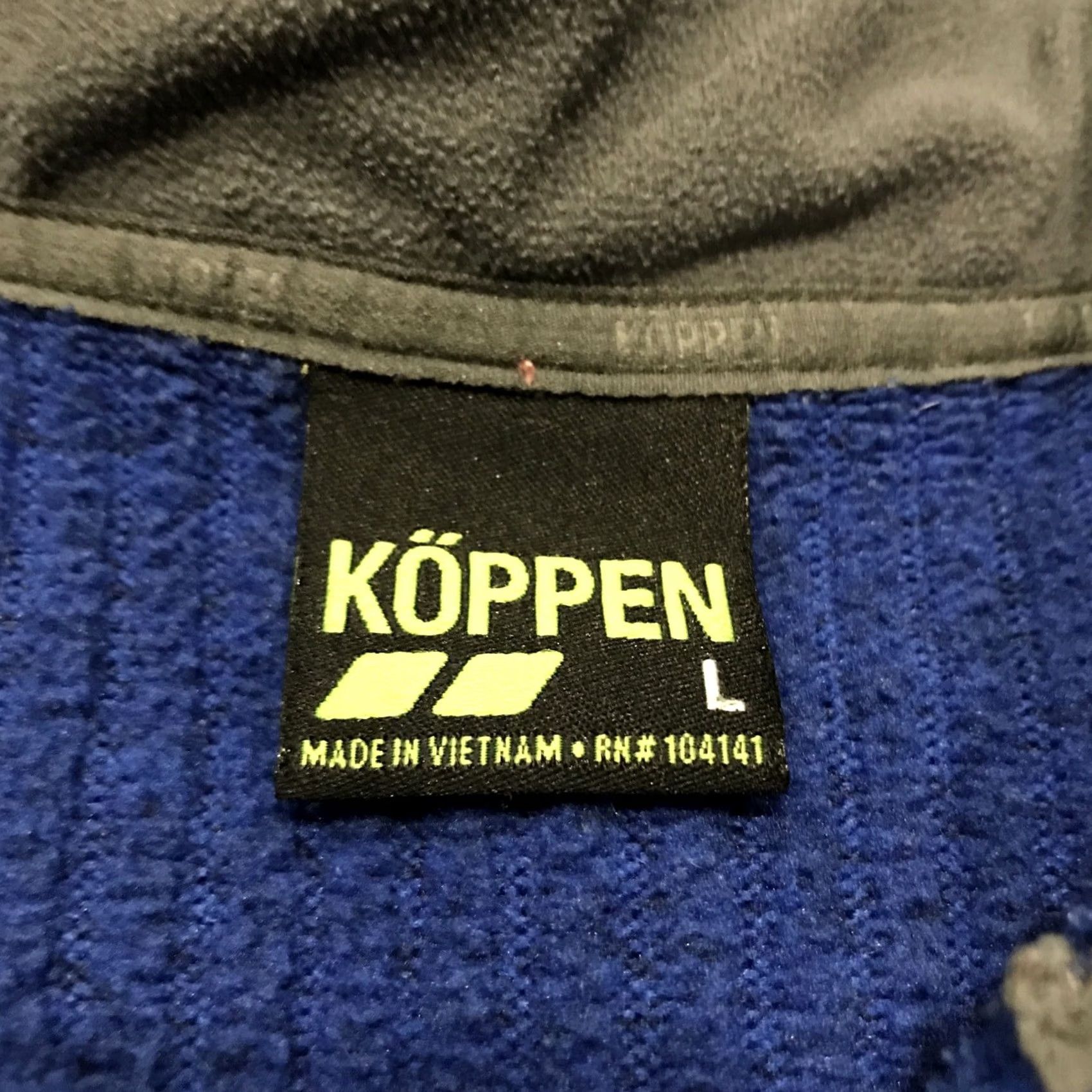 Vintage Köppen Mens L Blue 1/4 Zip Sweater Polyester Fleece Pullover Zip Blue 1/4 Zip Logo Vintage: No A4 Size US L / EU 52-54 / 3 - 2 Thumbnail