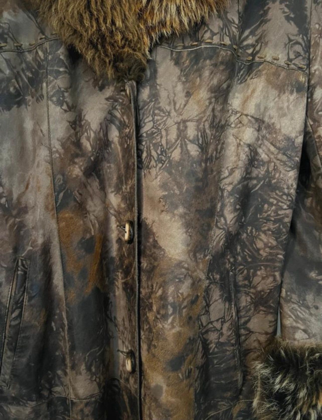 Other Italian vintage full length faux fur marble print coat Size M / US 6-8 / IT 42-44 - 3 Thumbnail