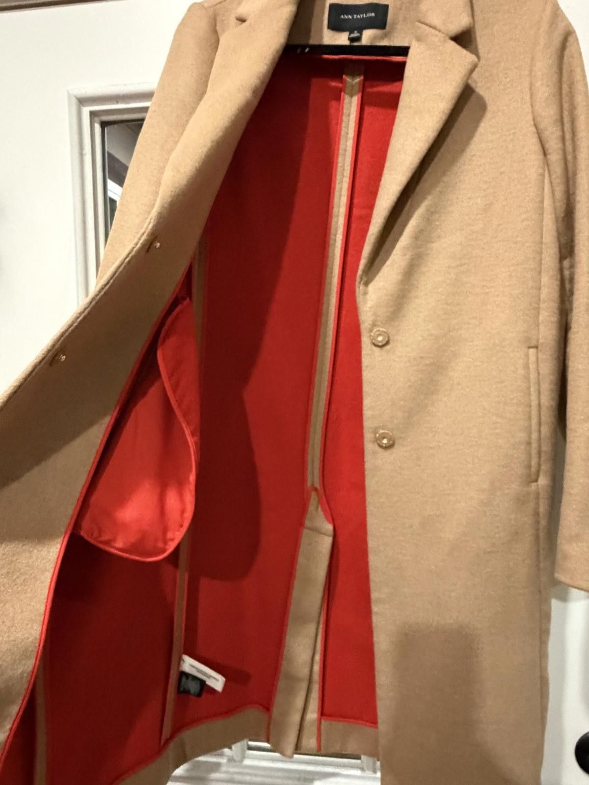 Ann Taylor NWOT Neutral Camel - Ann Taylor Signature Wool Blend Coat Size S / US 4 / IT 40 - 5 Thumbnail