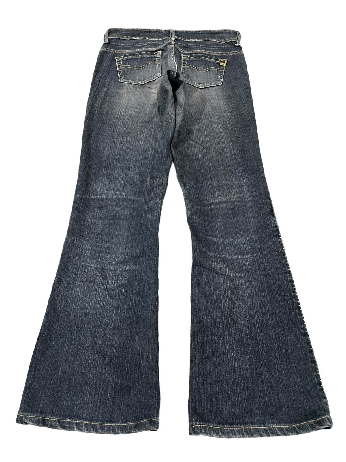 Mizra Jeans Kyoto Vintage Japanese Brand Wide Leg Style Fade Wash Flared Jeans Size 31" - 7 Thumbnail
