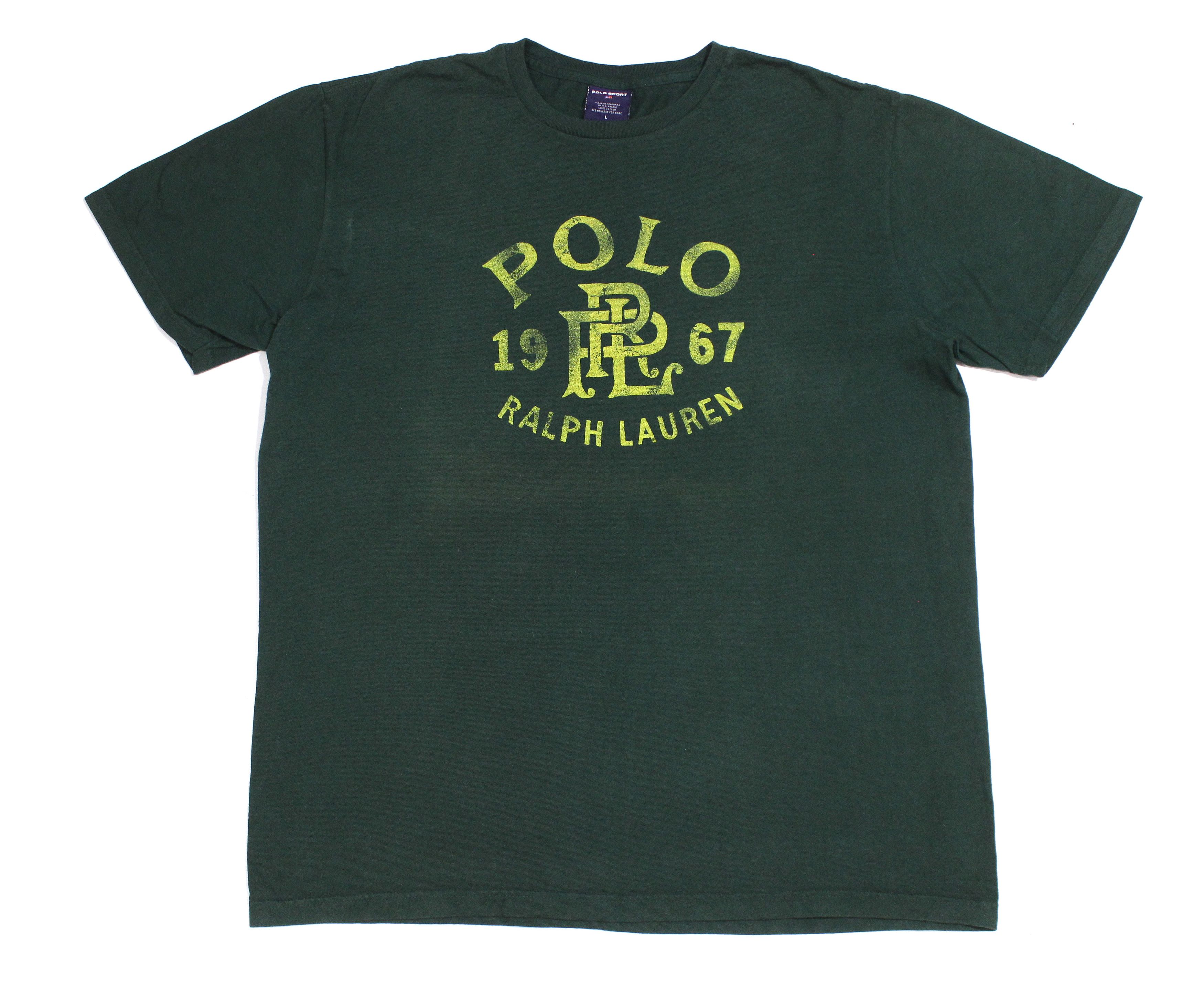 Polo Ralph Lauren 90S Polo Sport Big Logo T-Shirt Vintage Size US L / EU 52-54 / 3 - 1 Thumbnail