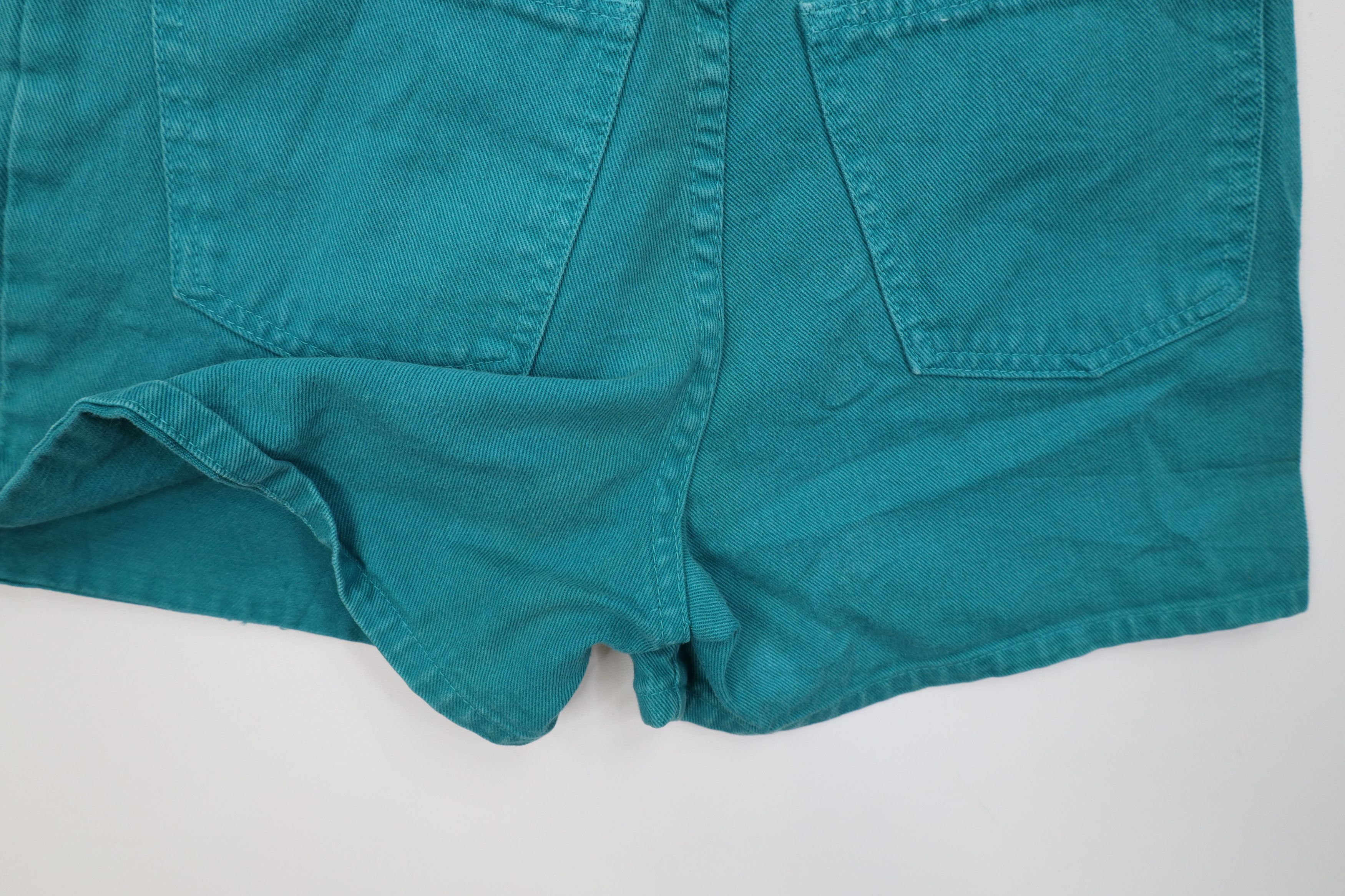 Vintage Vintage 90s Streetwear Jean Shorts Jorts Teal Cotton USA Size 27" / US 4 / IT 40 - 12 Thumbnail