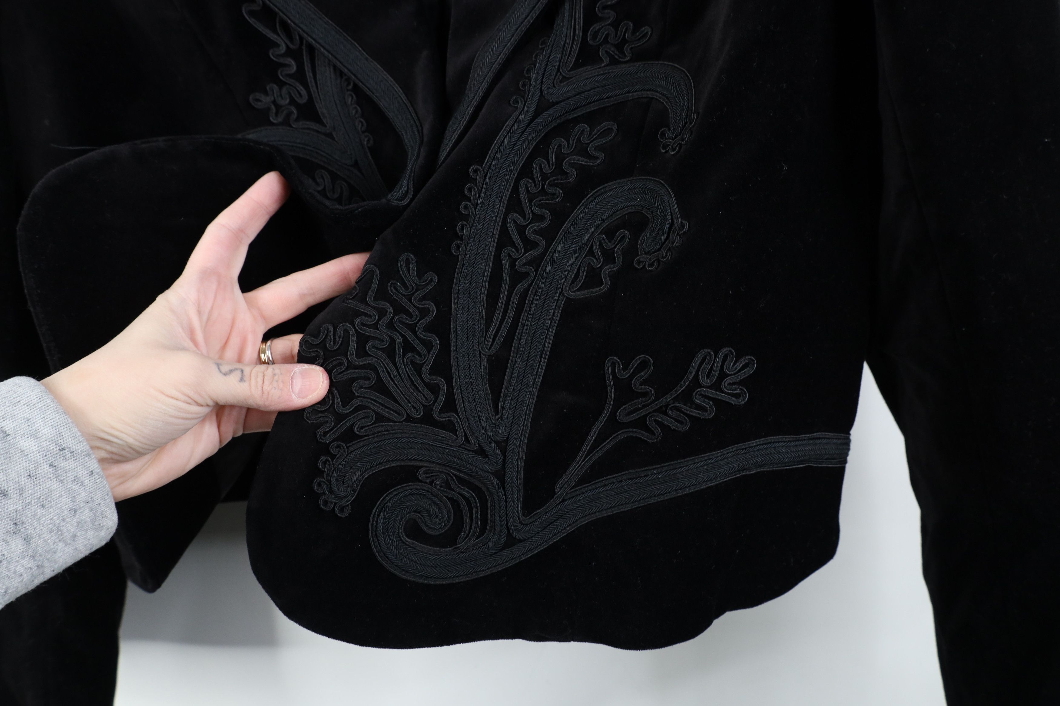 Vintage Vintage 90s Y2K Streetwear Velvet Velour Blazer Jacket Size XXL / US 16-18 / IT 52-54 - 6 Thumbnail