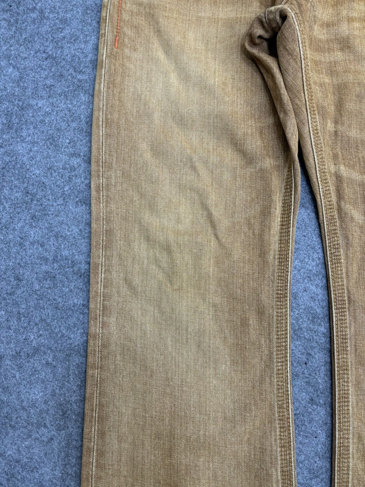 Edwin 💥Rare Colour💥Edwin 401XVS Rust Flare Cinch Back Denim F492 Size US 33 - 7 Thumbnail