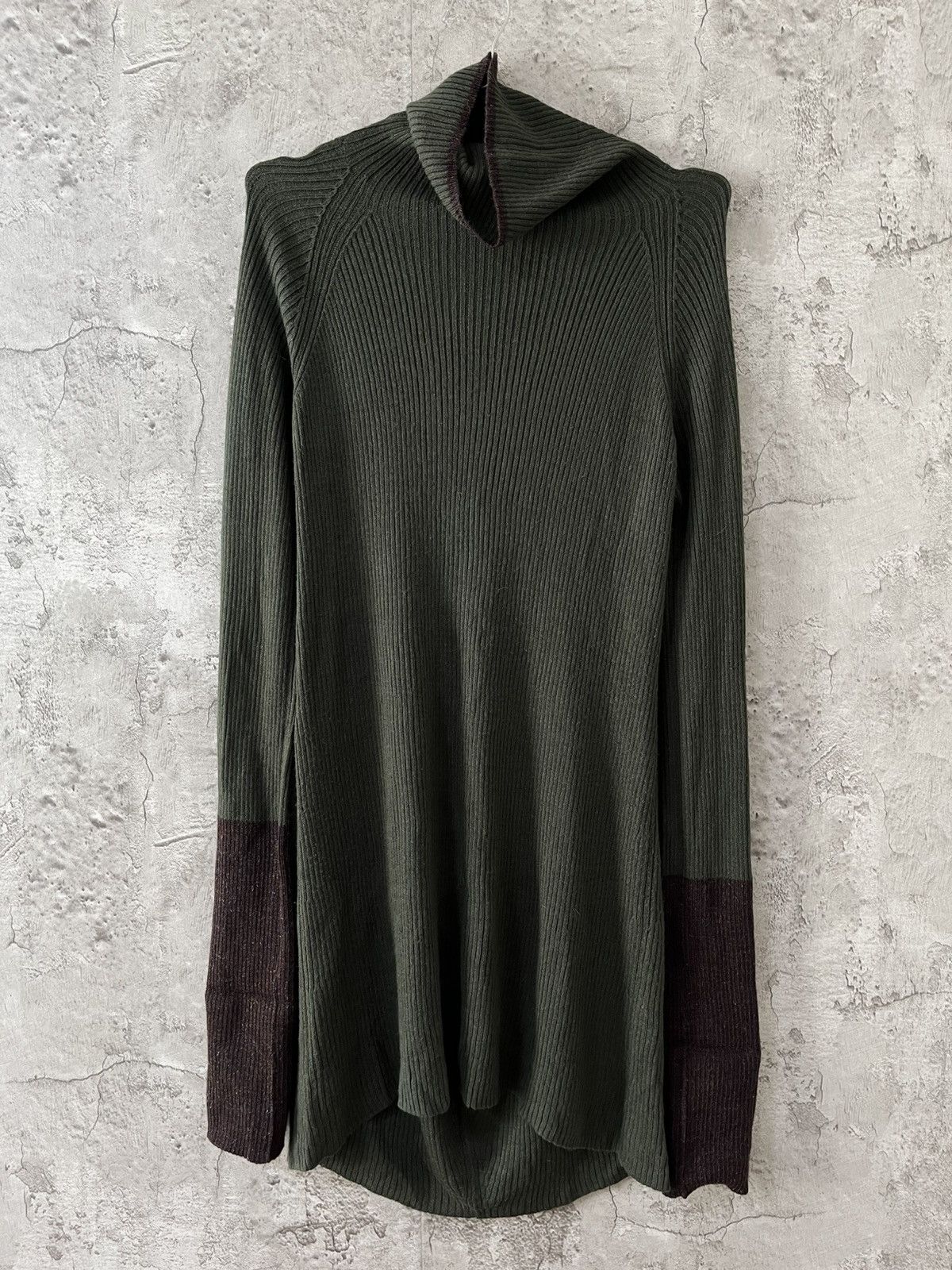 Yohji Yamamoto Y's Yohji Yamamoto Ribbed Turtleneck One-Piece Knit Size L / US 10 / IT 46 - 2 Thumbnail