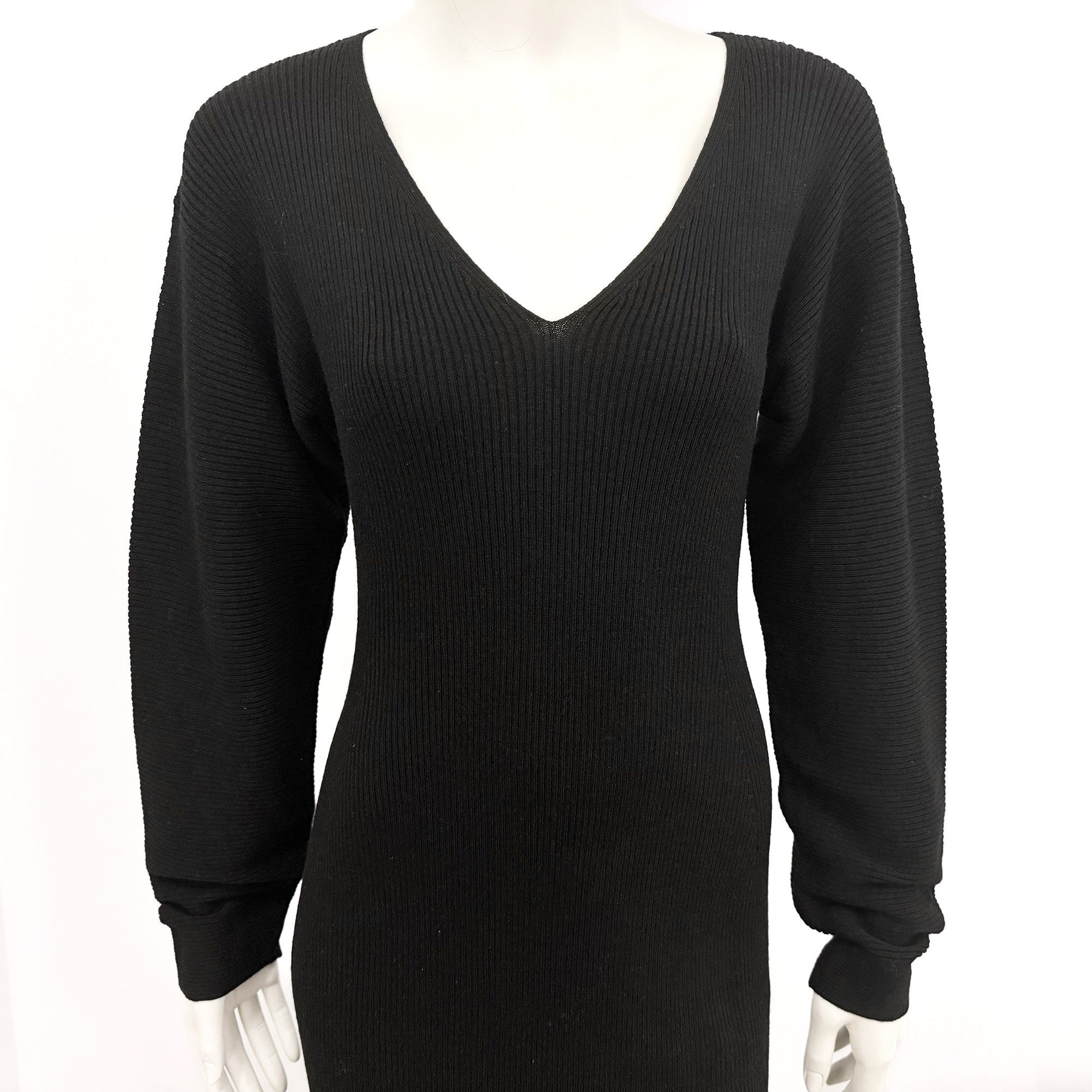 Scotch & Soda Scotch & Soda ribbed knit midi dress in black size S Size S / US 4 / IT 40 - 5 Thumbnail