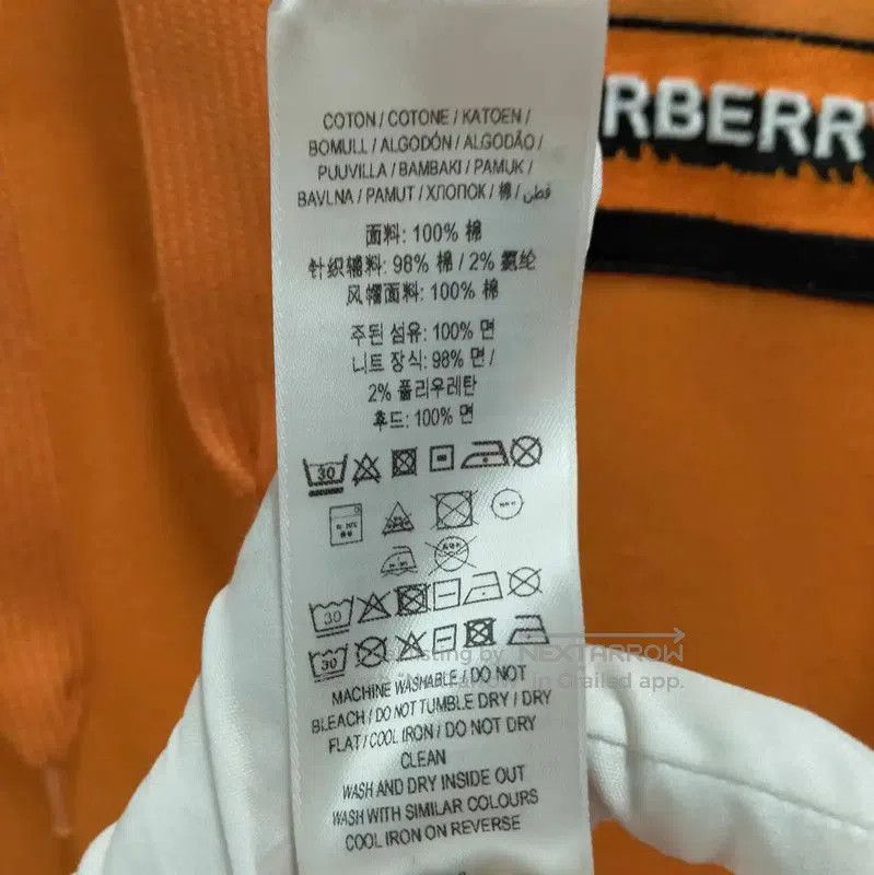Burberry Burberry Orange Cotton Long Sleeve Hoodie. Size US L / EU 52-54 / 3 - 7 Thumbnail
