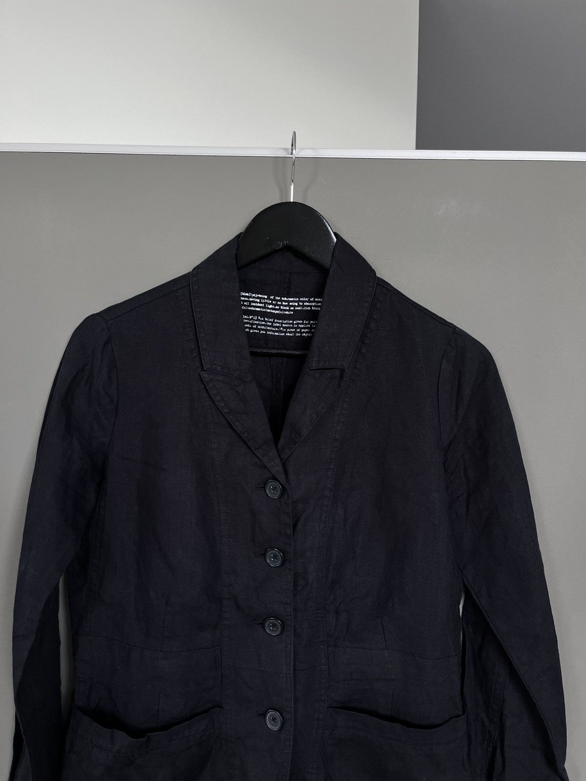 Rundholz RUNDHOLZ Black Label Linen Blazer Jacket Black Size XS / US 0-2 / IT 36-38 - 2 Thumbnail