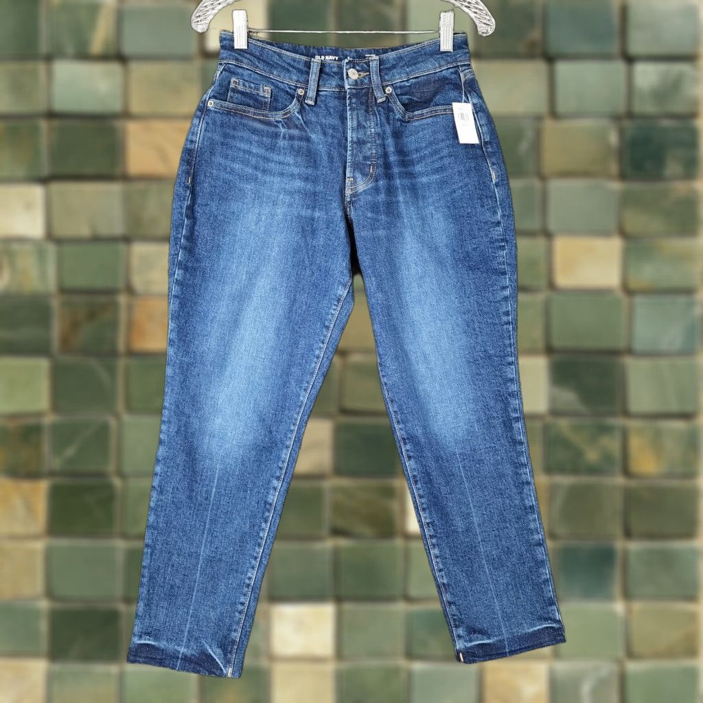 Old Navy VINTAGE? No. Just Old Navy Jeans High Rise Curvy Straight Slim Blue Jeans Size 2P Petite Women Size 26" / US 2 / IT 38 - 1 Thumbnail