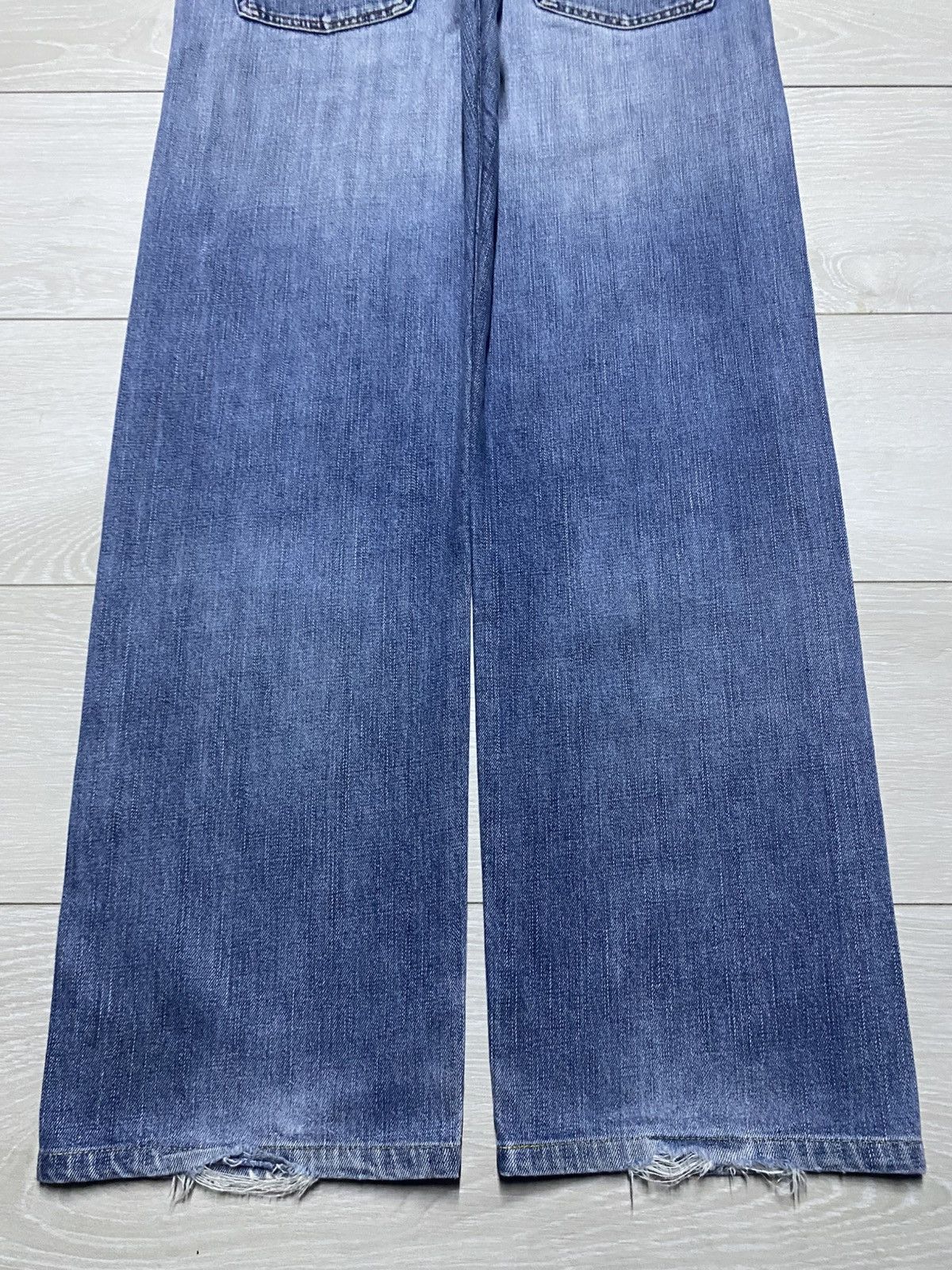Uniqlo Vintage Japanese Brand Uniqlo S003 Faded Wash Baggy Jeans Size US 33 - 6 Thumbnail