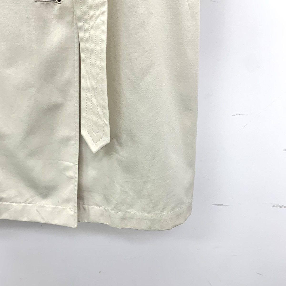 Burberry Burberry White Cotton Double Breasted Belted Trench Coat Size S / US 4 / IT 40 - 5 Thumbnail