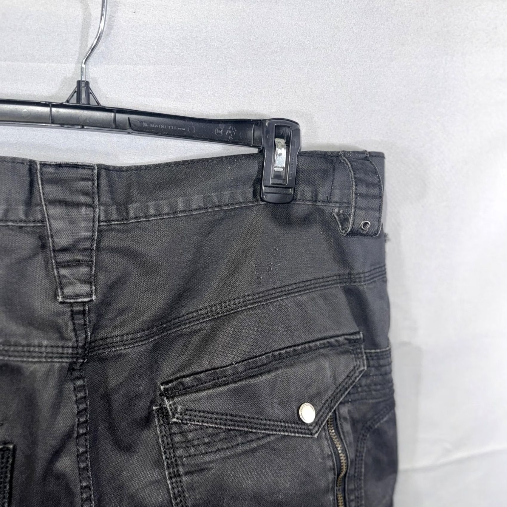 Southpole Southpole Pants Mens 36x34 Black Cargo Multi Pocket Zip Back Streetwear Urban Size US 36 / EU 52 - 4 Thumbnail