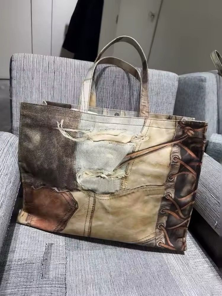 Vintage Streetwear Design Custom Capacity Shoulder Shopping Bag Size ONE SIZE - 2 Thumbnail
