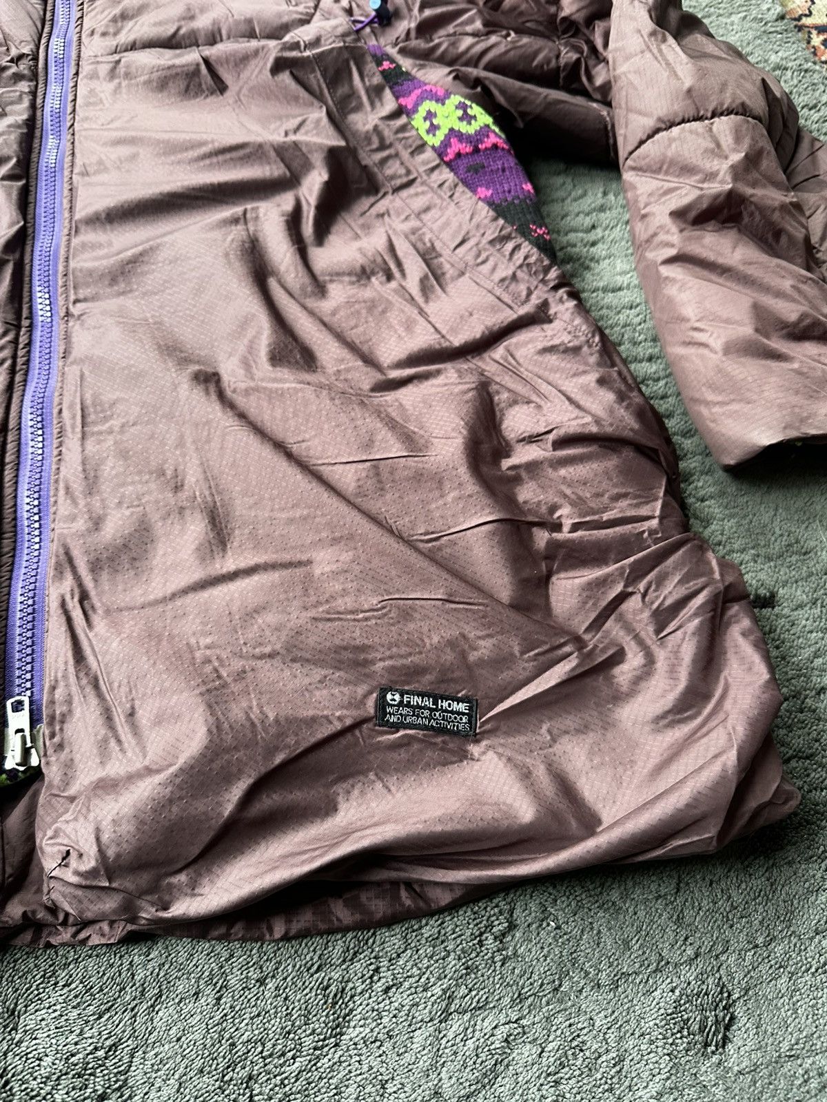 Final Home Final Home Purple Knit Puffer Jacke Size US M / EU 48-50 / 2 - 14 Thumbnail