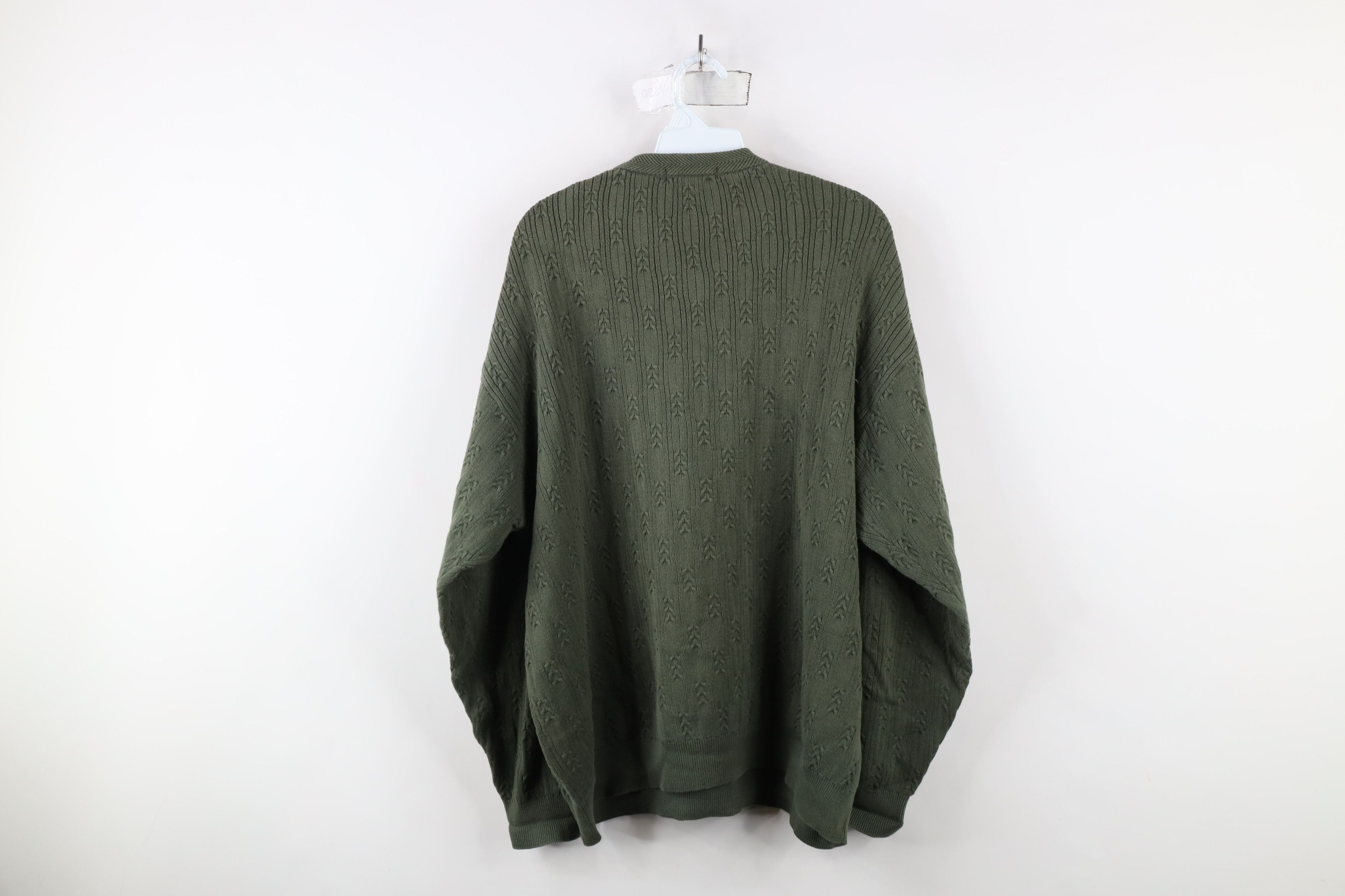 Vintage Vintage 90s Streetwear Cotton Ribbed Knit V-Neck Sweater Size US L / EU 52-54 / 3 - 9 Thumbnail