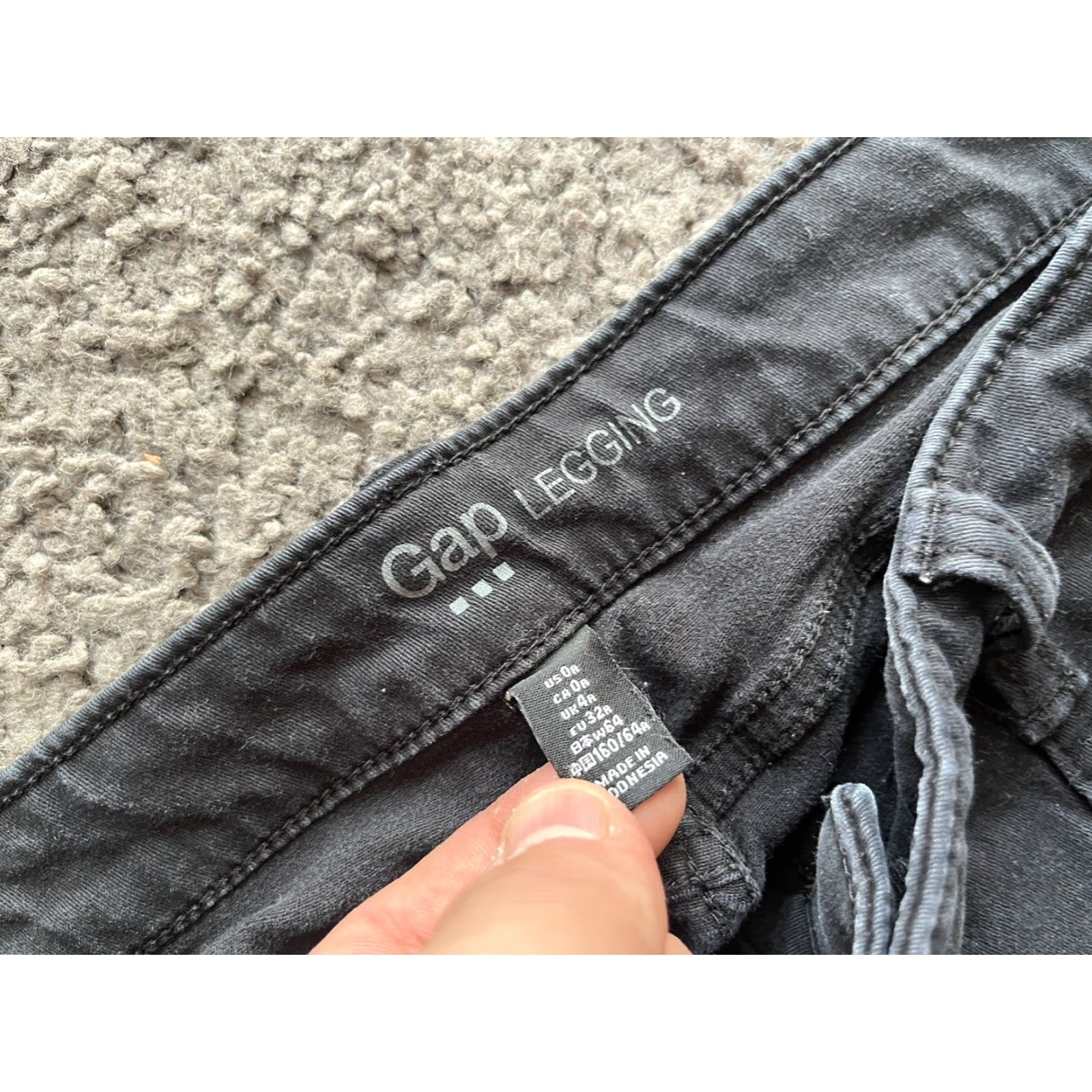 Gap Gap Skinny Pants Womens 0 Black Cotton Blend Stretch Pockets Slim Regular Jeans Legging Style Stars Canvas Pattern Solid Vintage No Size 25" / US 0 / IT 36 - 3 Thumbnail