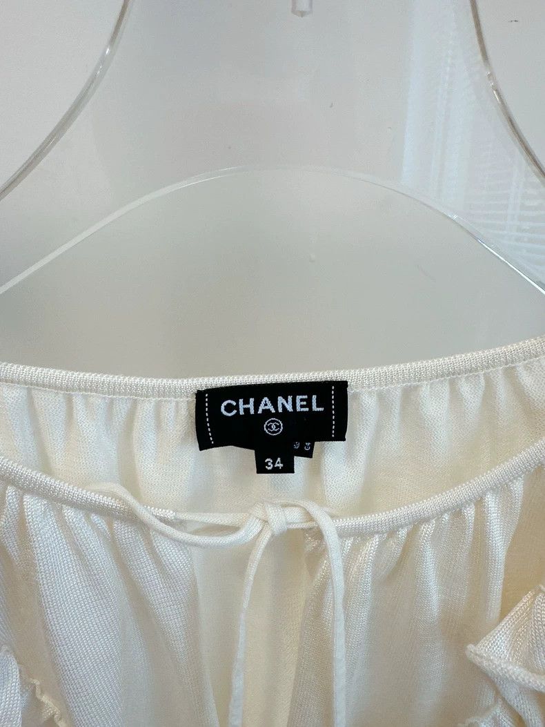 Chanel Chanel 23B beige lace long sleeves Size XXS / US 00 / IT 34 - 3 Thumbnail