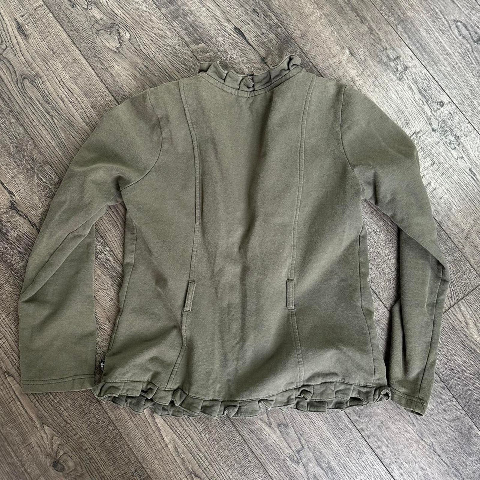 Vintage Vintage Y2K LA Kitty Ruffled Mini Blazer Cotton Green Jacket Size M / US 6-8 / IT 42-44 - 8 Thumbnail