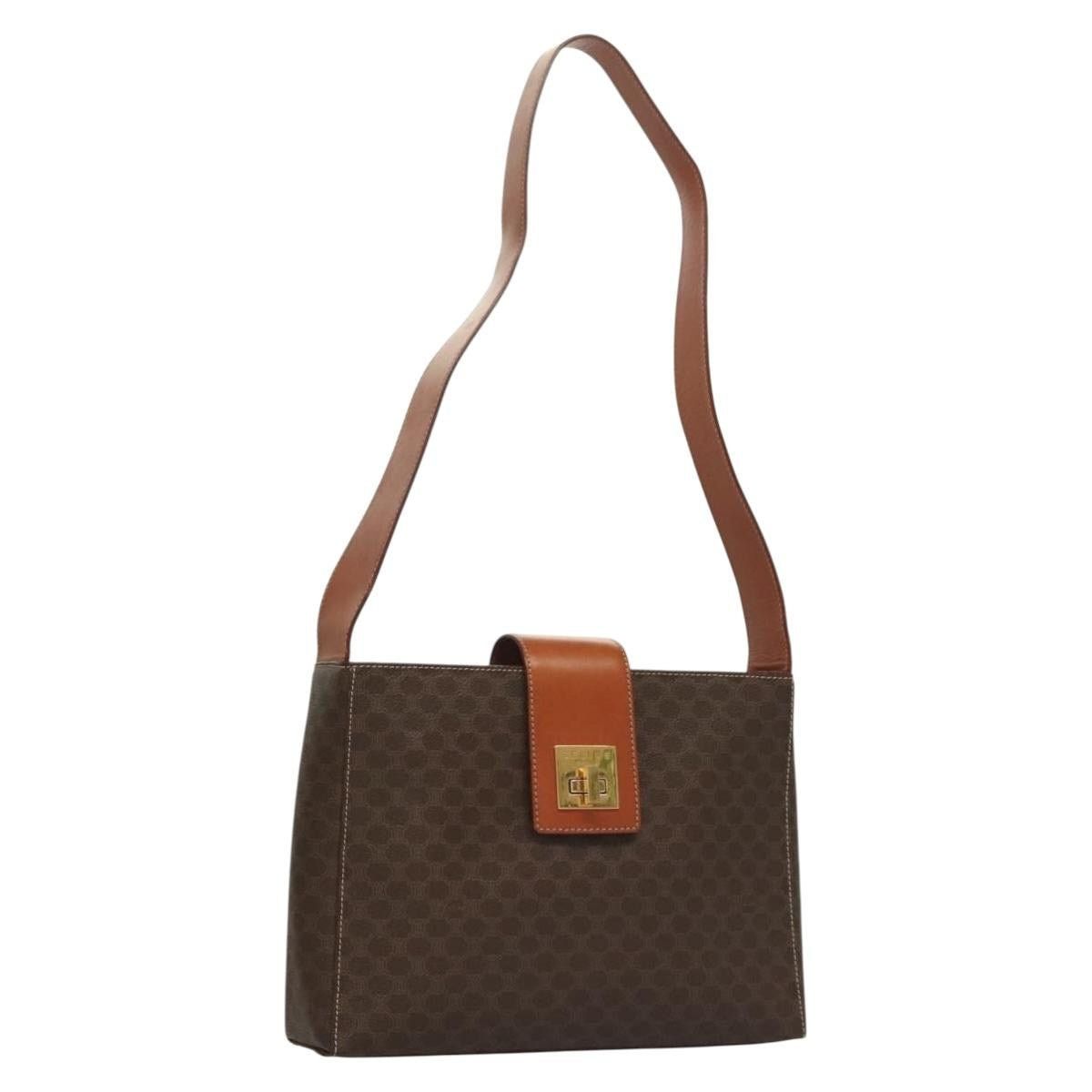 Celine CELINE Macadam Canvas Shoulder Bag Pvc Leather Brown Gold Size ONE SIZE - 1 Thumbnail