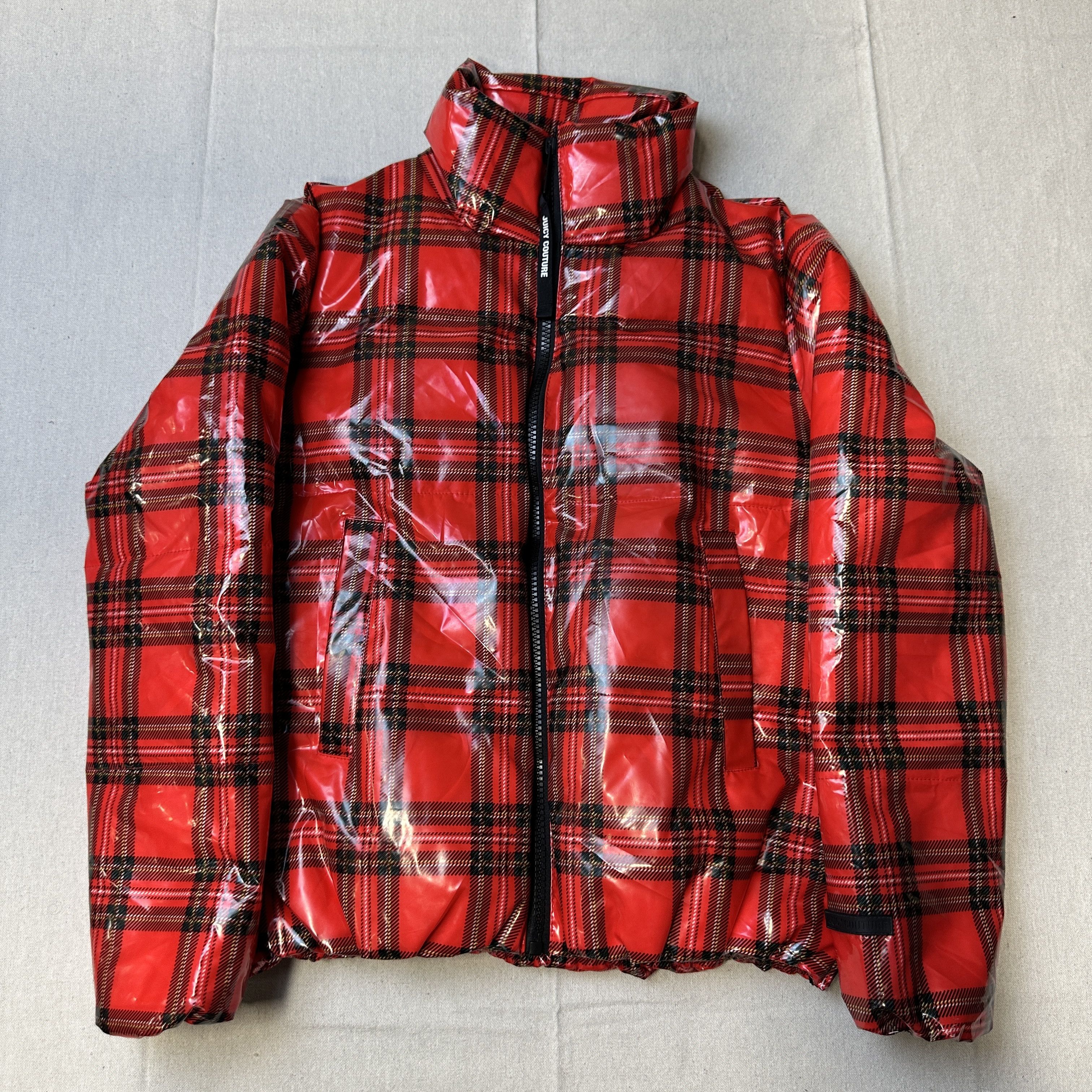 Juicy Couture Vintage Juicy Couture Red Plaid Puffer Jacket Size M Size M / US 6-8 / IT 42-44 - 1 Thumbnail