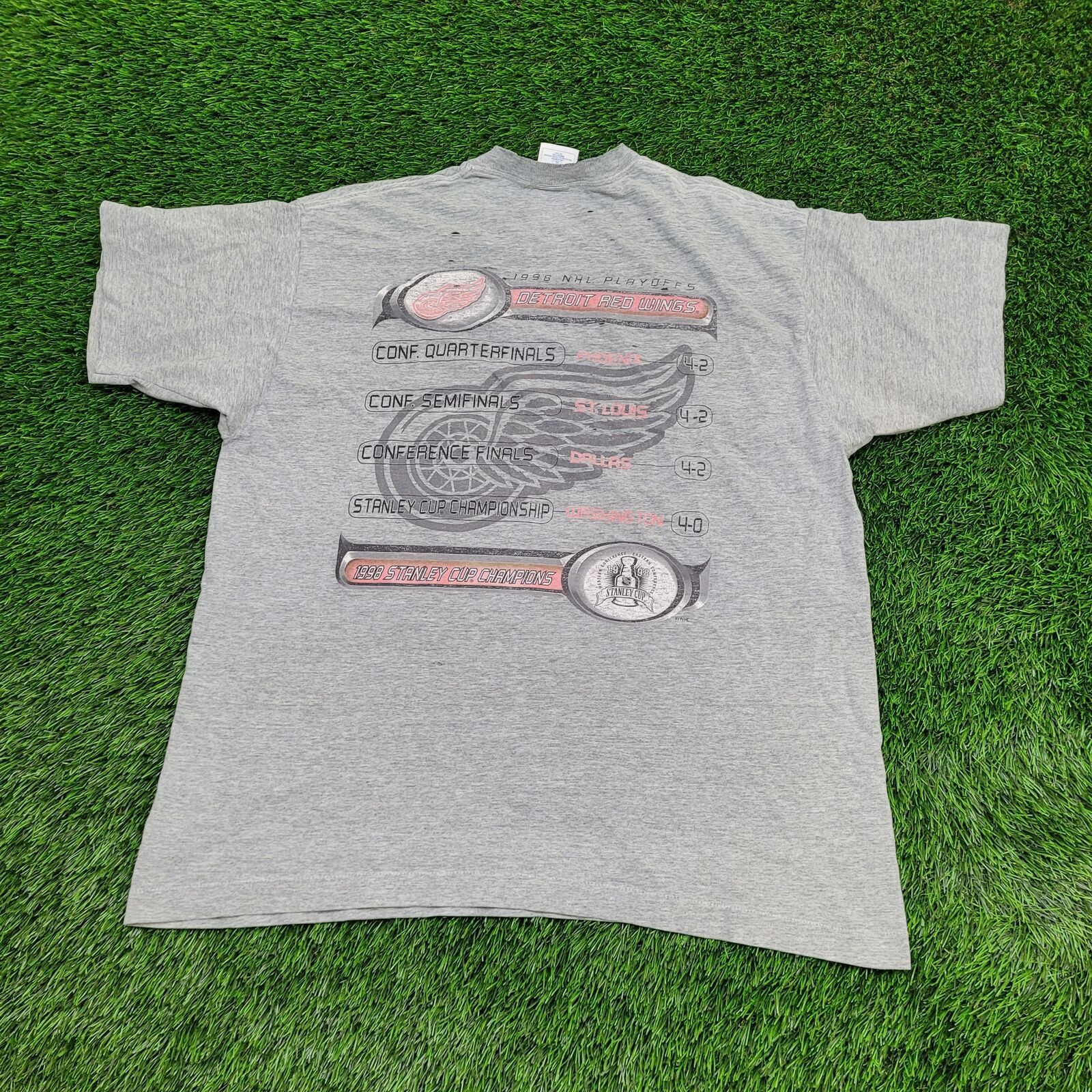 Pro Player VTG Pro Player Detroit Red-Wings T-Shirt XL Distressed 90s Size US XL / EU 56 / 4 - 5 Thumbnail