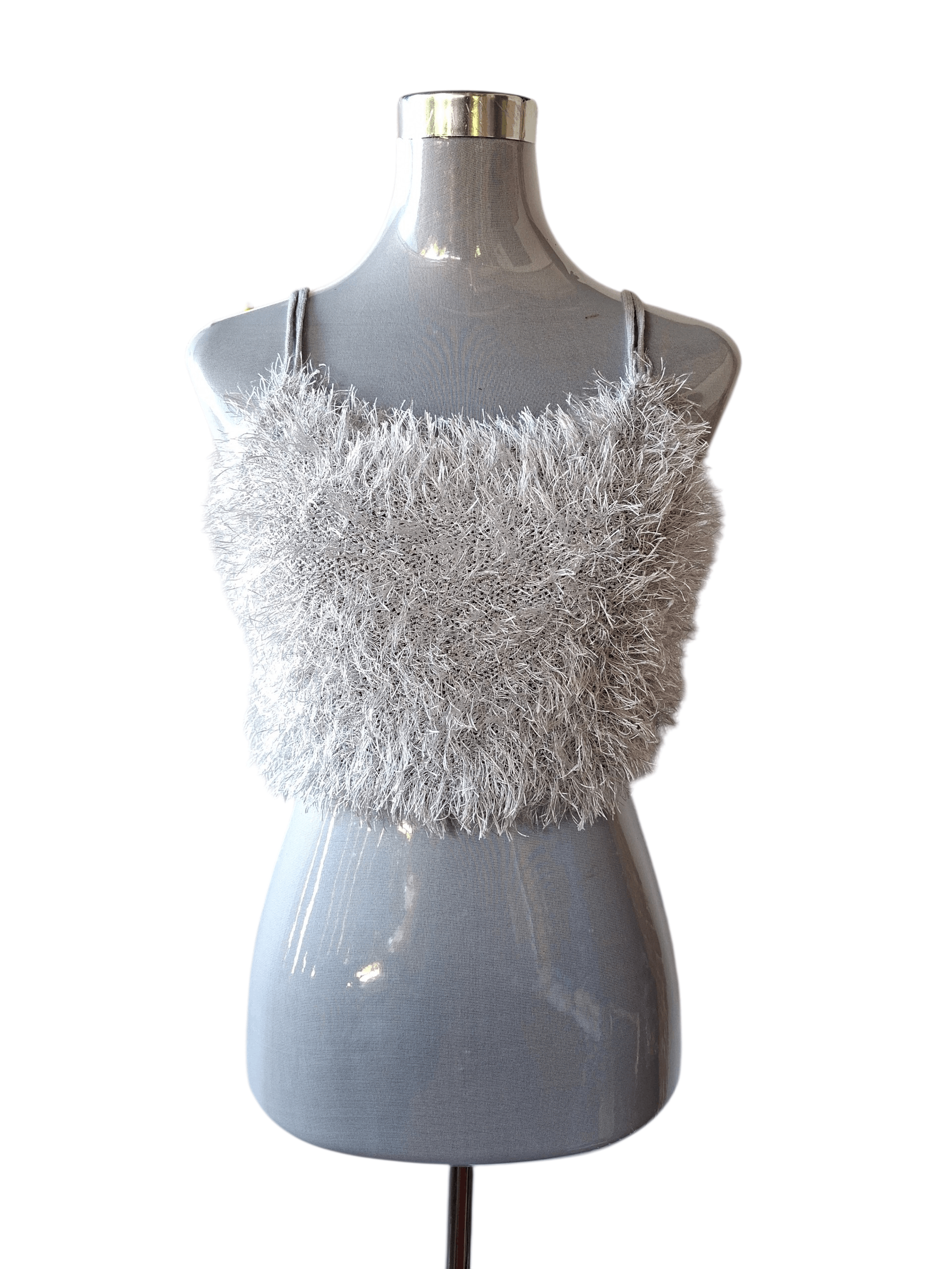 Japanese Brand ✨️Helm japan fluffy fuzzy crop top camisole Size L / US 10 / IT 46 - 1 Thumbnail