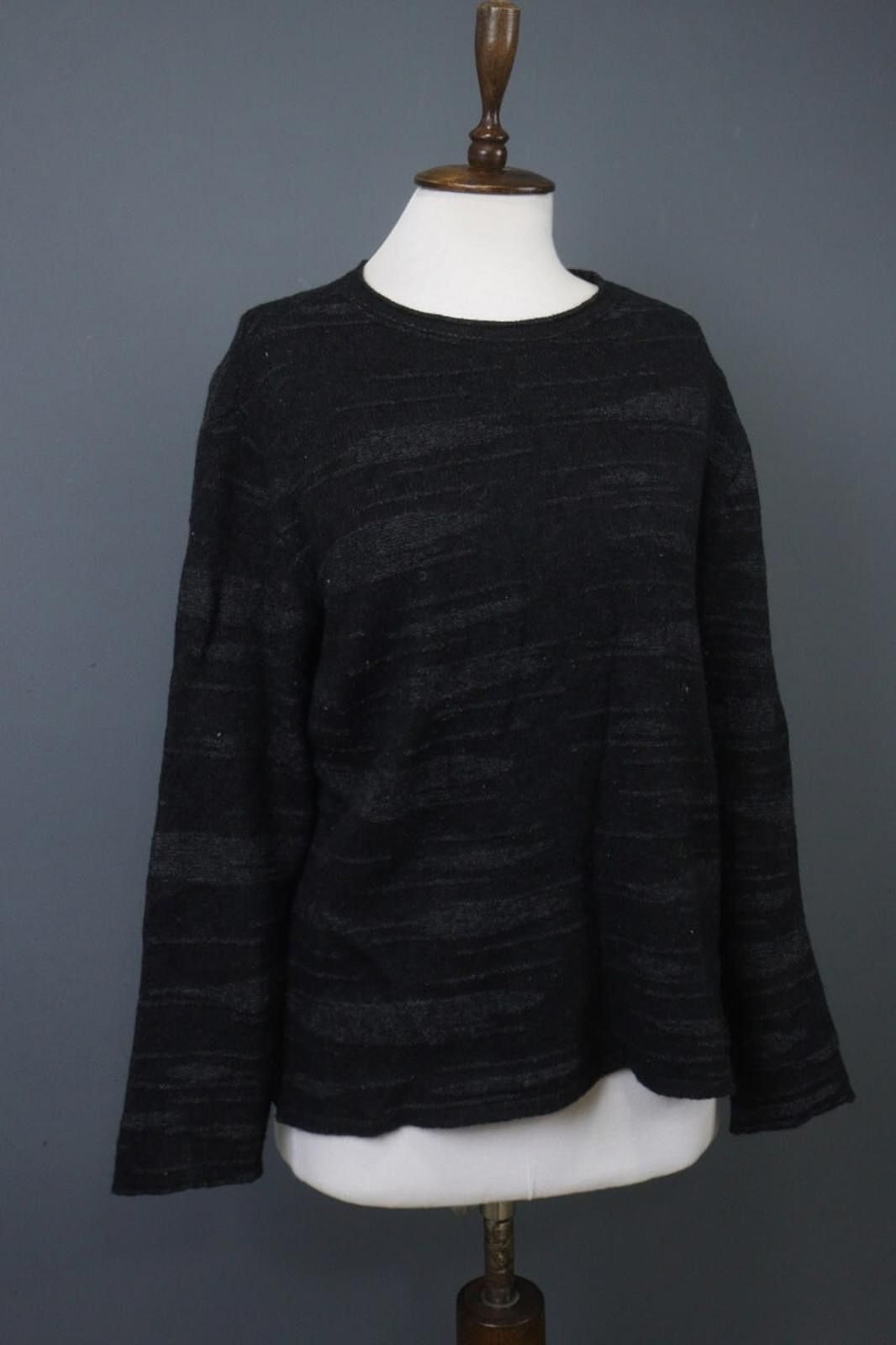 Transit Transit Black Knitted Crew Neck Stretchable Pullover Sweater Size M / US 6-8 / IT 42-44 - 8 Thumbnail